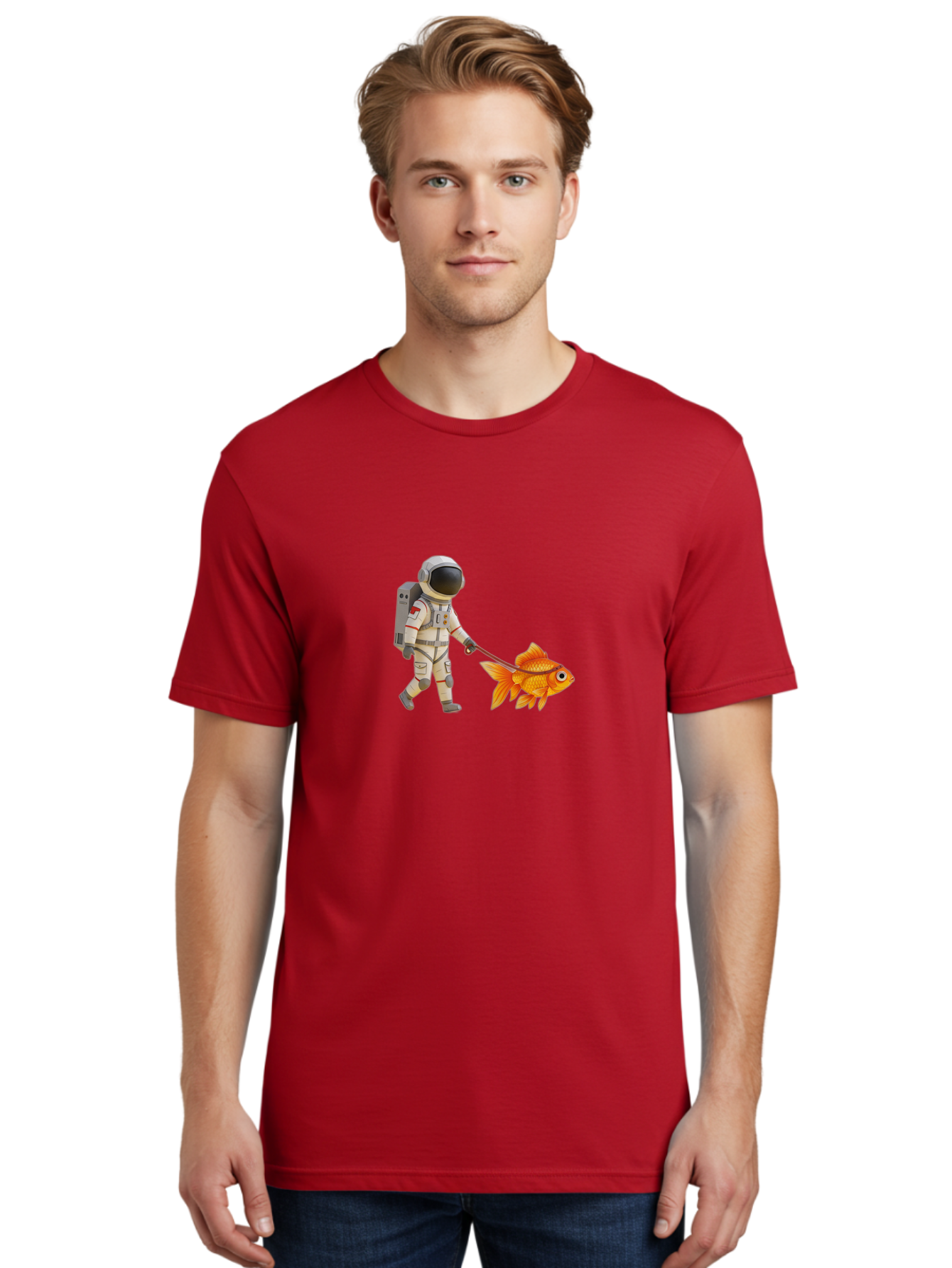 Astronaut-Walking-Goldfish-9 Men'S Graphic Tee, 100% Cotton, Comfortable Casual Summer Wear, Machine Washable, Vintage Camera, Old Camera, Antique Camera, Black Camera, Classic Photography, Photography Equipment, Nostalgic Device, Film Camera, Bao096