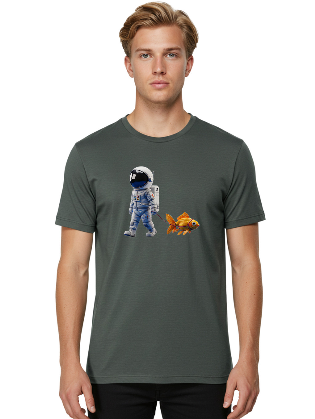 Astronaut-Walking-Goldfish Men'S Graphic Tee, 100% Cotton, Comfortable Casual Summer Wear, Machine Washable, Vintage Camera, Old Camera, Antique Camera, Black Camera, Classic Photography, Photography Equipment, Nostalgic Device, Film Camera, Bao097