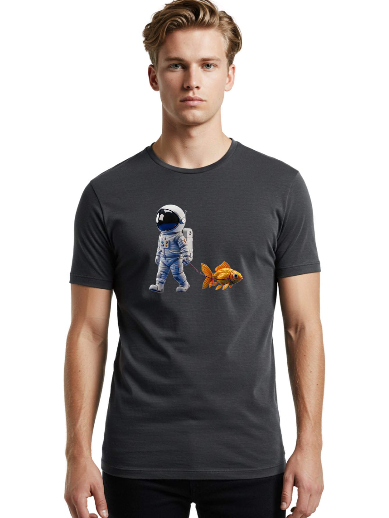 Astronaut-Walking-Goldfish Men'S Graphic Tee, 100% Cotton, Comfortable Casual Summer Wear, Machine Washable, Vintage Camera, Old Camera, Antique Camera, Black Camera, Classic Photography, Photography Equipment, Nostalgic Device, Film Camera, Bao097