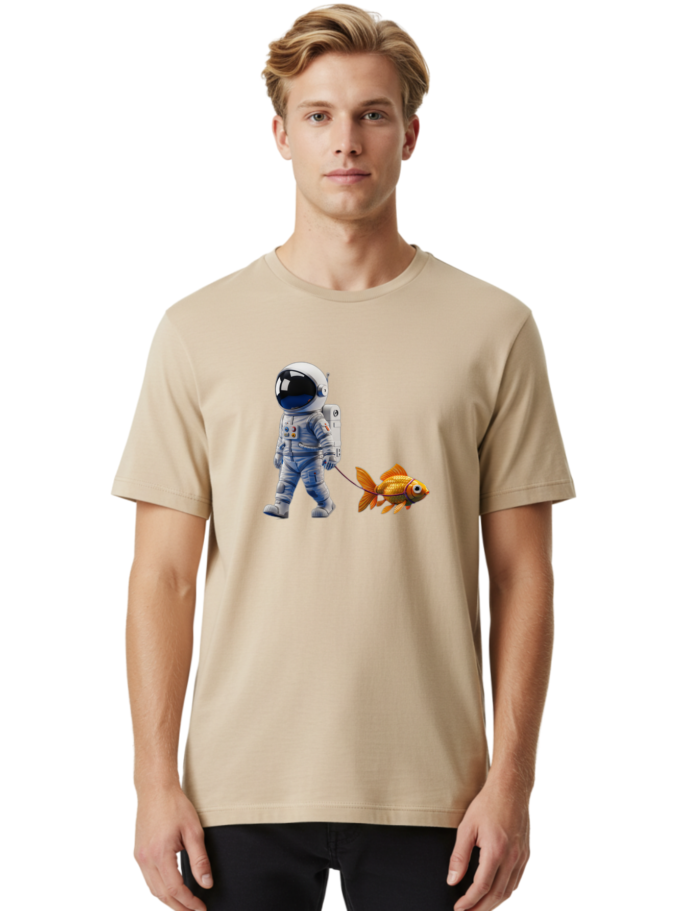 Astronaut-Walking-Goldfish Men'S Graphic Tee, 100% Cotton, Comfortable Casual Summer Wear, Machine Washable, Vintage Camera, Old Camera, Antique Camera, Black Camera, Classic Photography, Photography Equipment, Nostalgic Device, Film Camera, Bao097