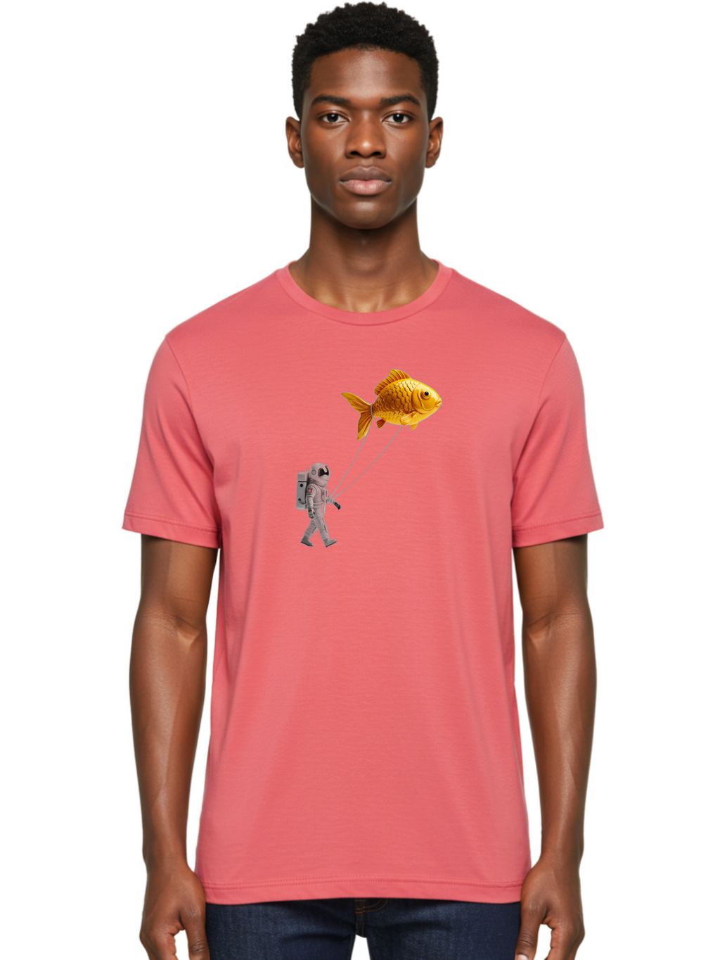 Astronaut-With-Goldfish-Balloon Men'S Graphic Tee, 100% Cotton, Comfortable Casual Summer Wear, Machine Washable, Vintage Camera, Old Camera, Antique Camera, Black Camera, Classic Photography, Photography Equipment, Nostalgic Device, Bao098