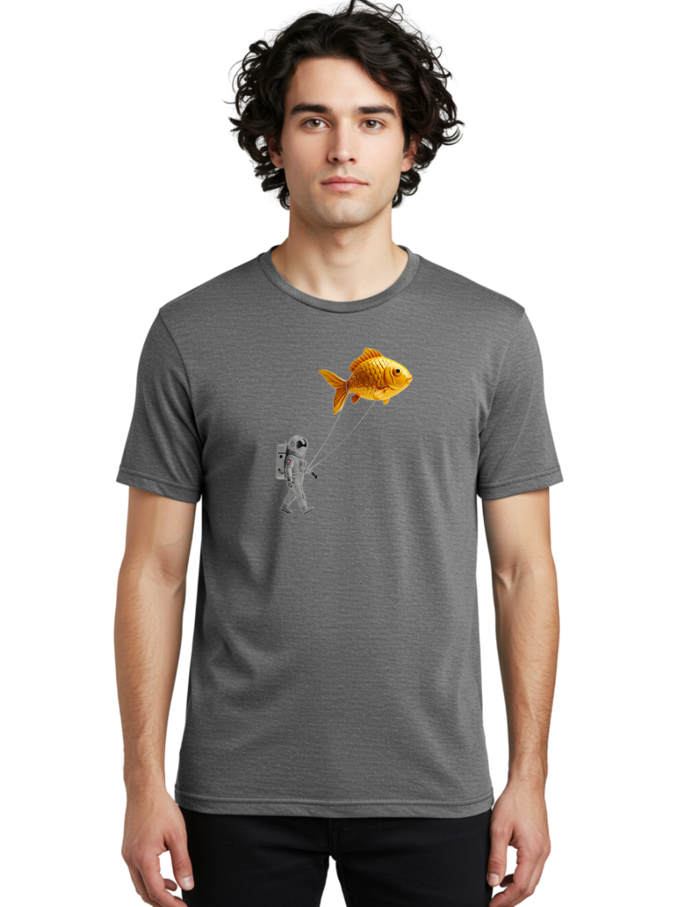 Astronaut-With-Goldfish-Balloon Men'S Graphic Tee, 100% Cotton, Comfortable Casual Summer Wear, Machine Washable, Vintage Camera, Old Camera, Antique Camera, Black Camera, Classic Photography, Photography Equipment, Nostalgic Device, Bao098