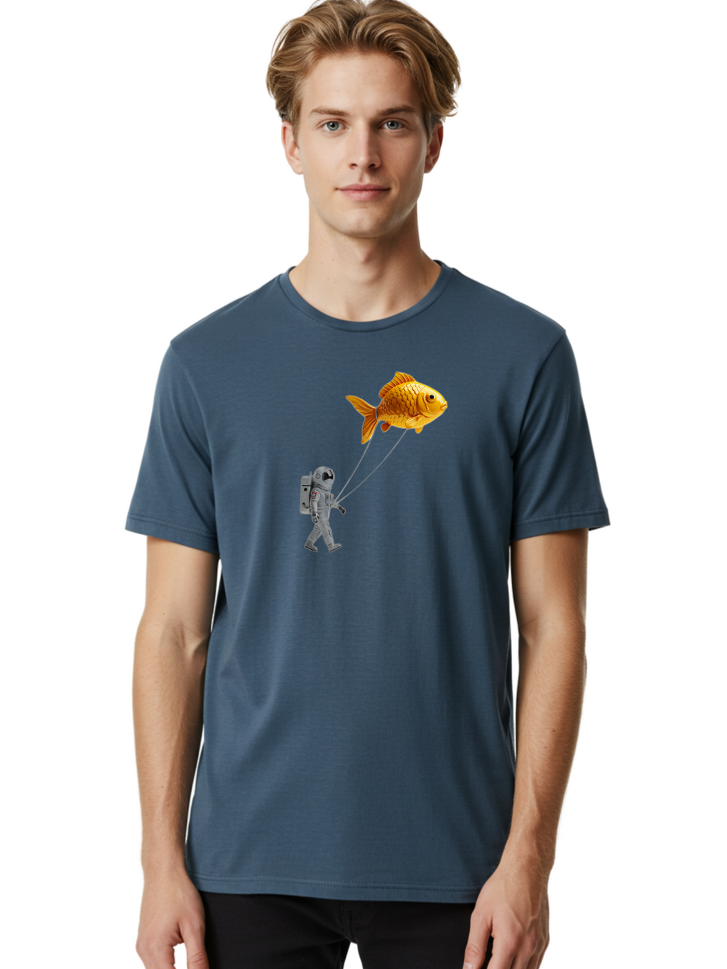 Astronaut-With-Goldfish-Balloon Men'S Graphic Tee, 100% Cotton, Comfortable Casual Summer Wear, Machine Washable, Vintage Camera, Old Camera, Antique Camera, Black Camera, Classic Photography, Photography Equipment, Nostalgic Device, Bao098
