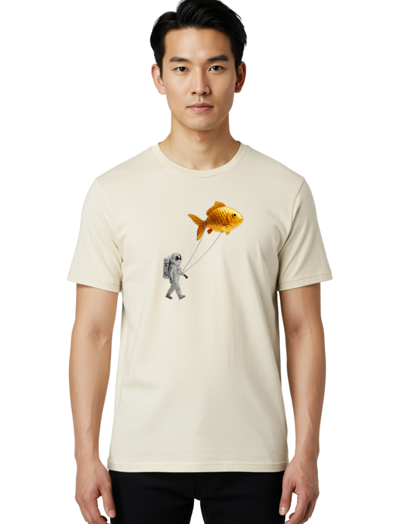 Astronaut-With-Goldfish-Balloon Men'S Graphic Tee, 100% Cotton, Comfortable Casual Summer Wear, Machine Washable, Vintage Camera, Old Camera, Antique Camera, Black Camera, Classic Photography, Photography Equipment, Nostalgic Device, Bao098