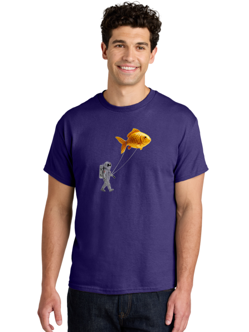 Astronaut-With-Goldfish-Balloon Men'S Graphic Tee, 100% Cotton, Comfortable Casual Summer Wear, Machine Washable, Vintage Camera, Old Camera, Antique Camera, Black Camera, Classic Photography, Photography Equipment, Nostalgic Device, Bao098