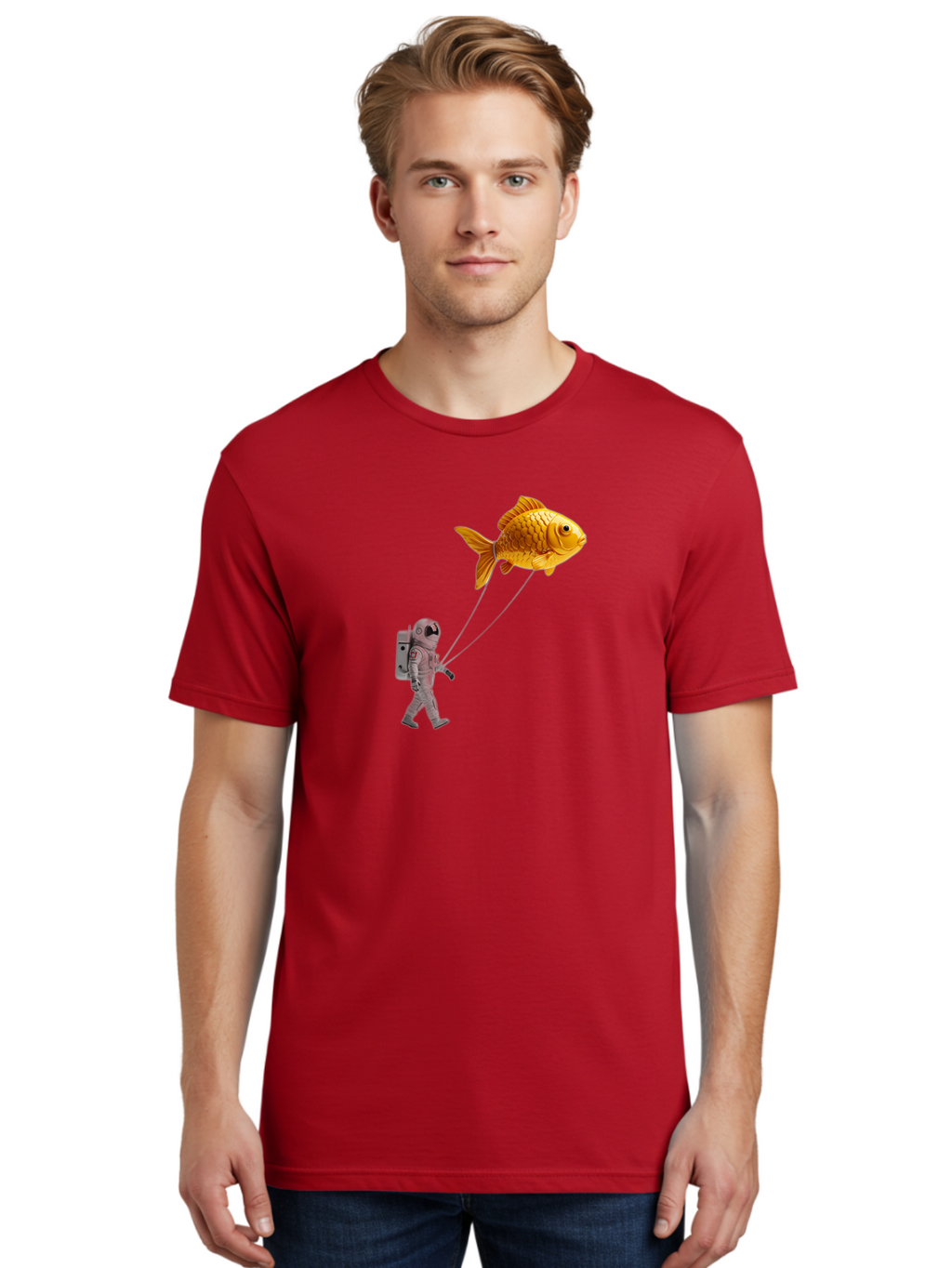 Astronaut-With-Goldfish-Balloon Men'S Graphic Tee, 100% Cotton, Comfortable Casual Summer Wear, Machine Washable, Vintage Camera, Old Camera, Antique Camera, Black Camera, Classic Photography, Photography Equipment, Nostalgic Device, Bao098
