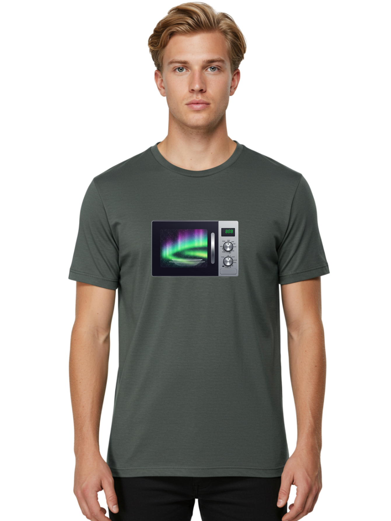 Aurora-Microwave Men'S Graphic Tee, 100% Cotton, Comfortable Casual Summer Wear, Machine Washable, Vintage Camera, Old Camera, Antique Camera, Black Camera, Classic Photography, Photography Equipment, Nostalgic Device, Film Camera, Camera Art Bao099