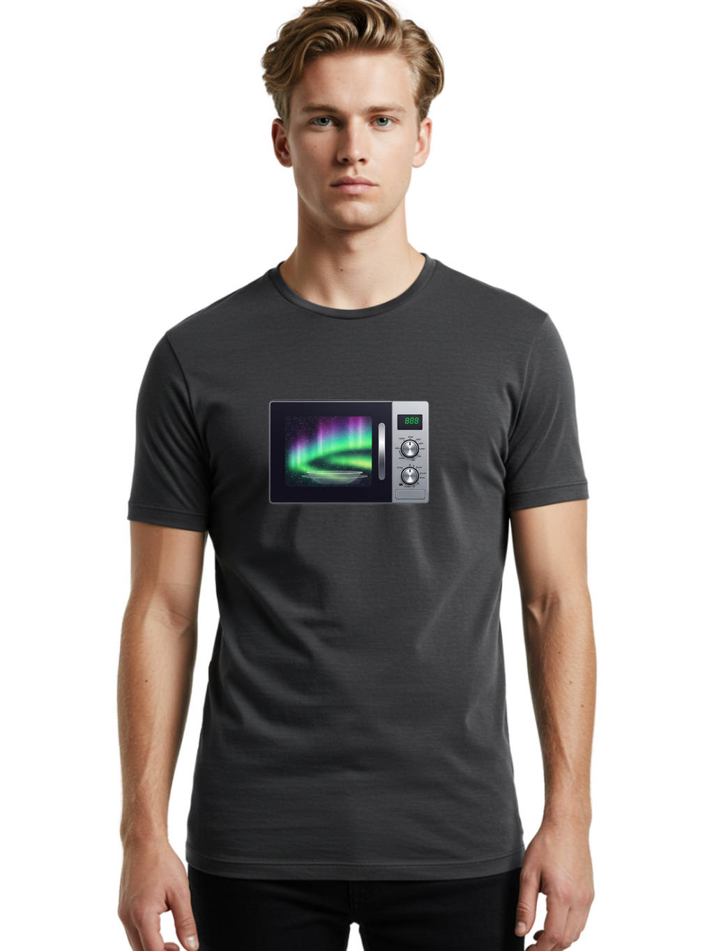 Aurora-Microwave Men'S Graphic Tee, 100% Cotton, Comfortable Casual Summer Wear, Machine Washable, Vintage Camera, Old Camera, Antique Camera, Black Camera, Classic Photography, Photography Equipment, Nostalgic Device, Film Camera, Camera Art Bao099