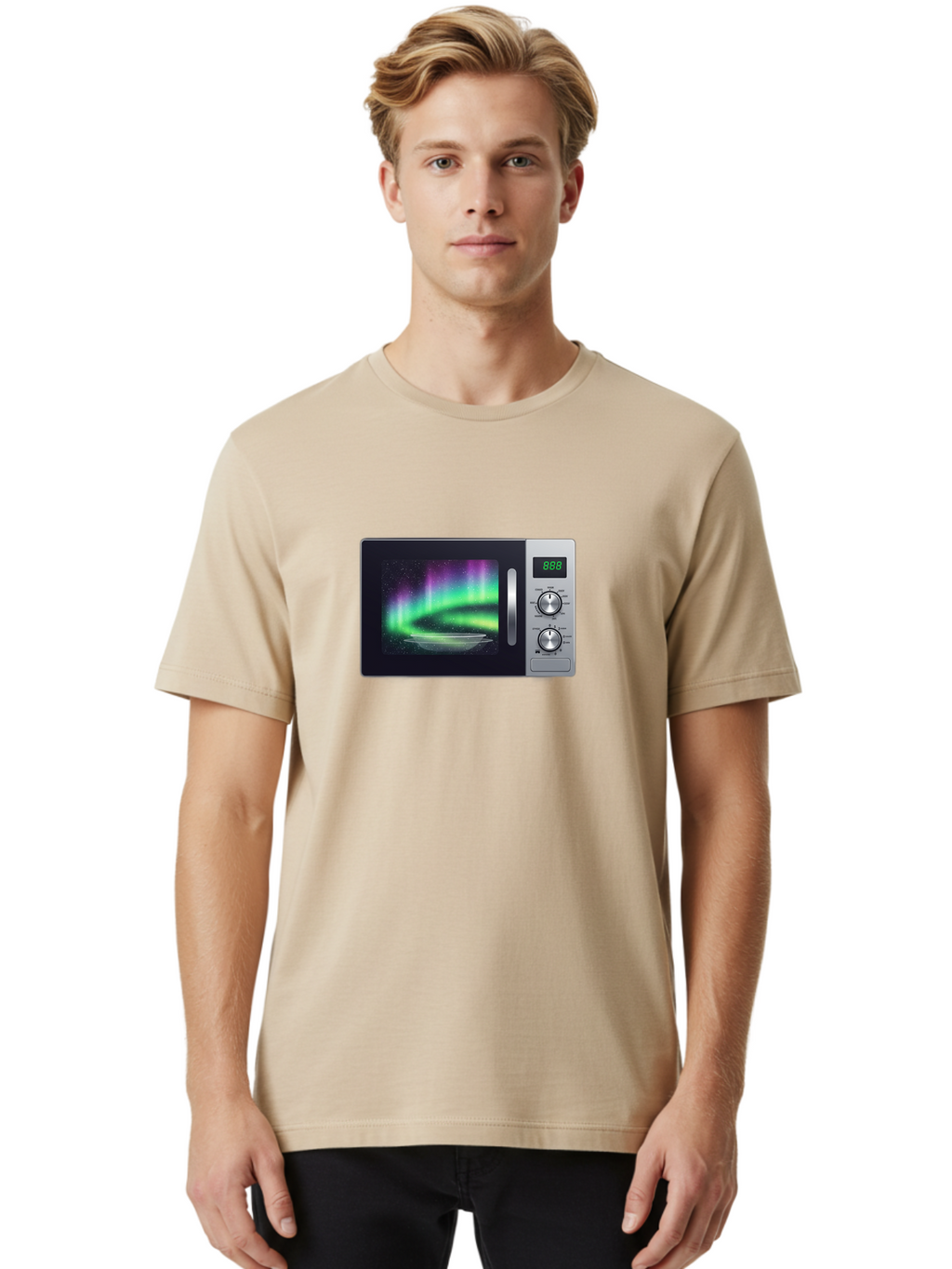 Aurora-Microwave Men'S Graphic Tee, 100% Cotton, Comfortable Casual Summer Wear, Machine Washable, Vintage Camera, Old Camera, Antique Camera, Black Camera, Classic Photography, Photography Equipment, Nostalgic Device, Film Camera, Camera Art Bao099
