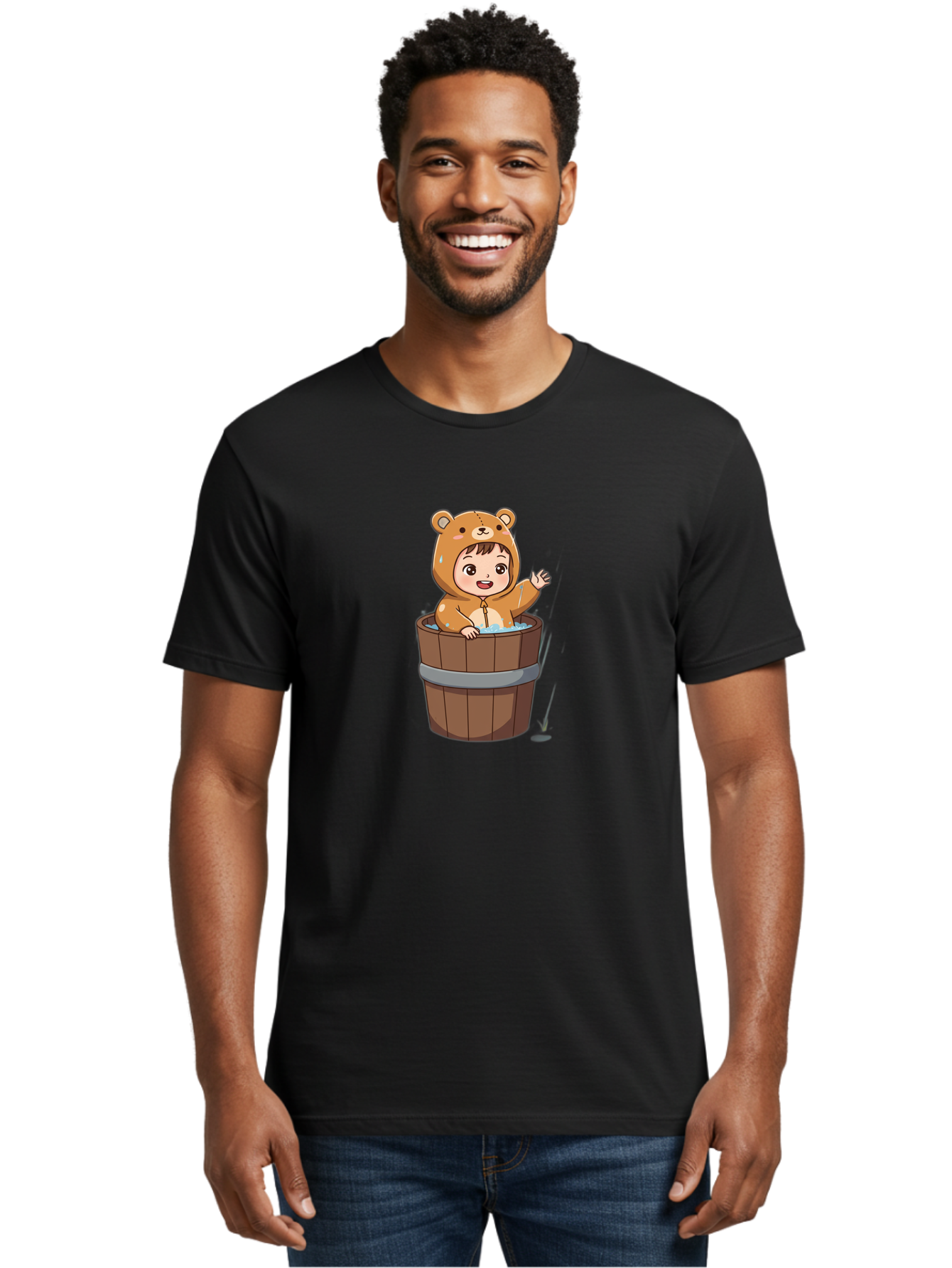 Baby-Bear-Bath Men'S Graphic Tee, 100% Cotton, Comfortable Casual Summer Wear, Machine Washable, Vintage Camera, Old Camera, Antique Camera, Black Camera, Classic Photography, Photography Equipment, Nostalgic Device, Film Camera, Camera Art Bao100