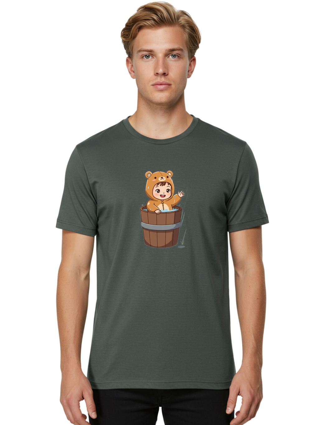 Baby-Bear-Bath Men'S Graphic Tee, 100% Cotton, Comfortable Casual Summer Wear, Machine Washable, Vintage Camera, Old Camera, Antique Camera, Black Camera, Classic Photography, Photography Equipment, Nostalgic Device, Film Camera, Camera Art Bao100