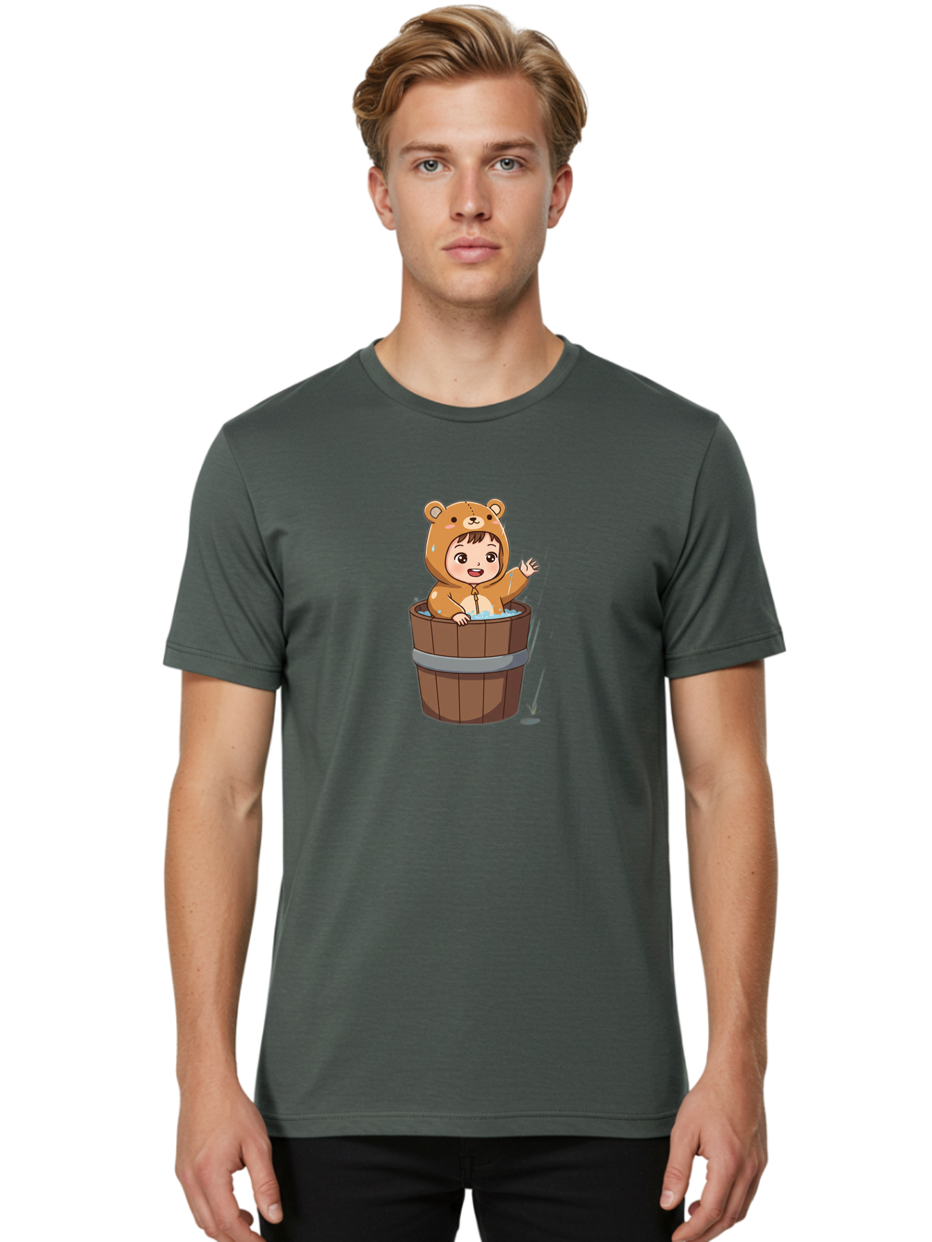 Baby-Bear-Bath Men'S Graphic Tee, 100% Cotton, Comfortable Casual Summer Wear, Machine Washable, Vintage Camera, Old Camera, Antique Camera, Black Camera, Classic Photography, Photography Equipment, Nostalgic Device, Film Camera, Camera Art Bao100