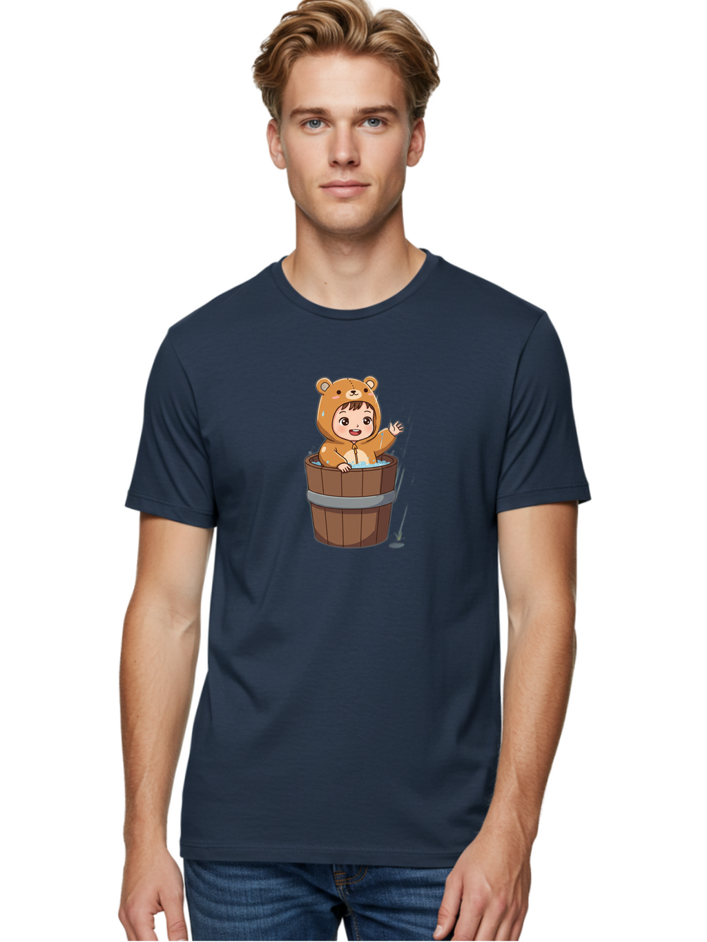Baby-Bear-Bath Men'S Graphic Tee, 100% Cotton, Comfortable Casual Summer Wear, Machine Washable, Vintage Camera, Old Camera, Antique Camera, Black Camera, Classic Photography, Photography Equipment, Nostalgic Device, Film Camera, Camera Art Bao100