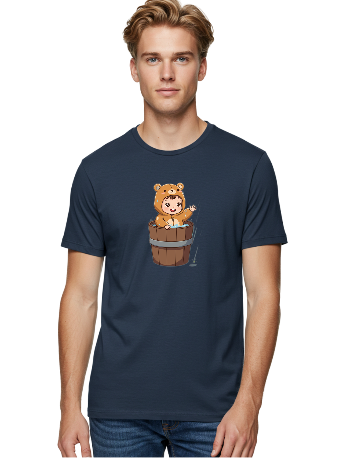 Baby-Bear-Bath Men'S Graphic Tee, 100% Cotton, Comfortable Casual Summer Wear, Machine Washable, Vintage Camera, Old Camera, Antique Camera, Black Camera, Classic Photography, Photography Equipment, Nostalgic Device, Film Camera, Camera Art Bao100