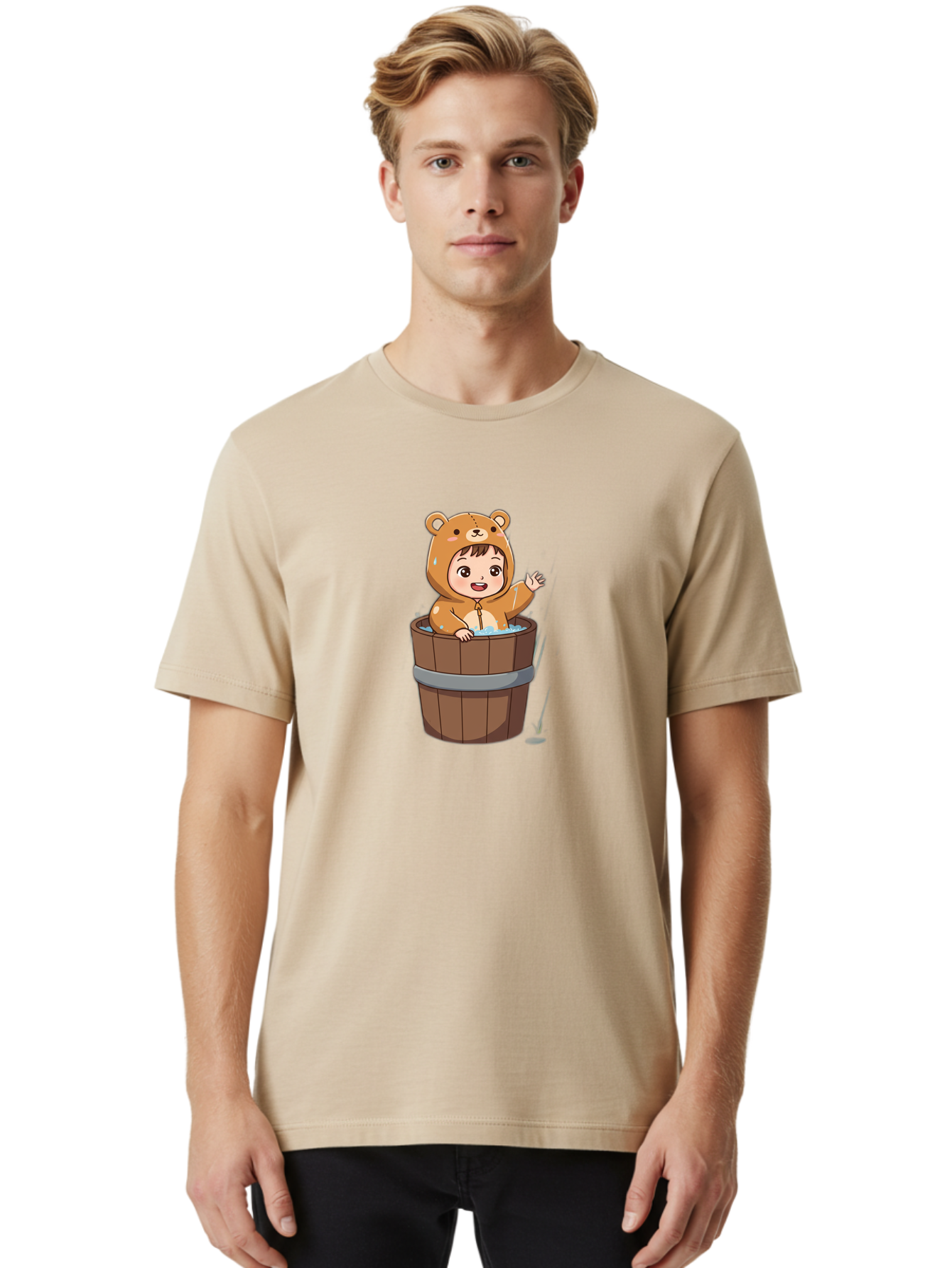 Baby-Bear-Bath Men'S Graphic Tee, 100% Cotton, Comfortable Casual Summer Wear, Machine Washable, Vintage Camera, Old Camera, Antique Camera, Black Camera, Classic Photography, Photography Equipment, Nostalgic Device, Film Camera, Camera Art Bao100