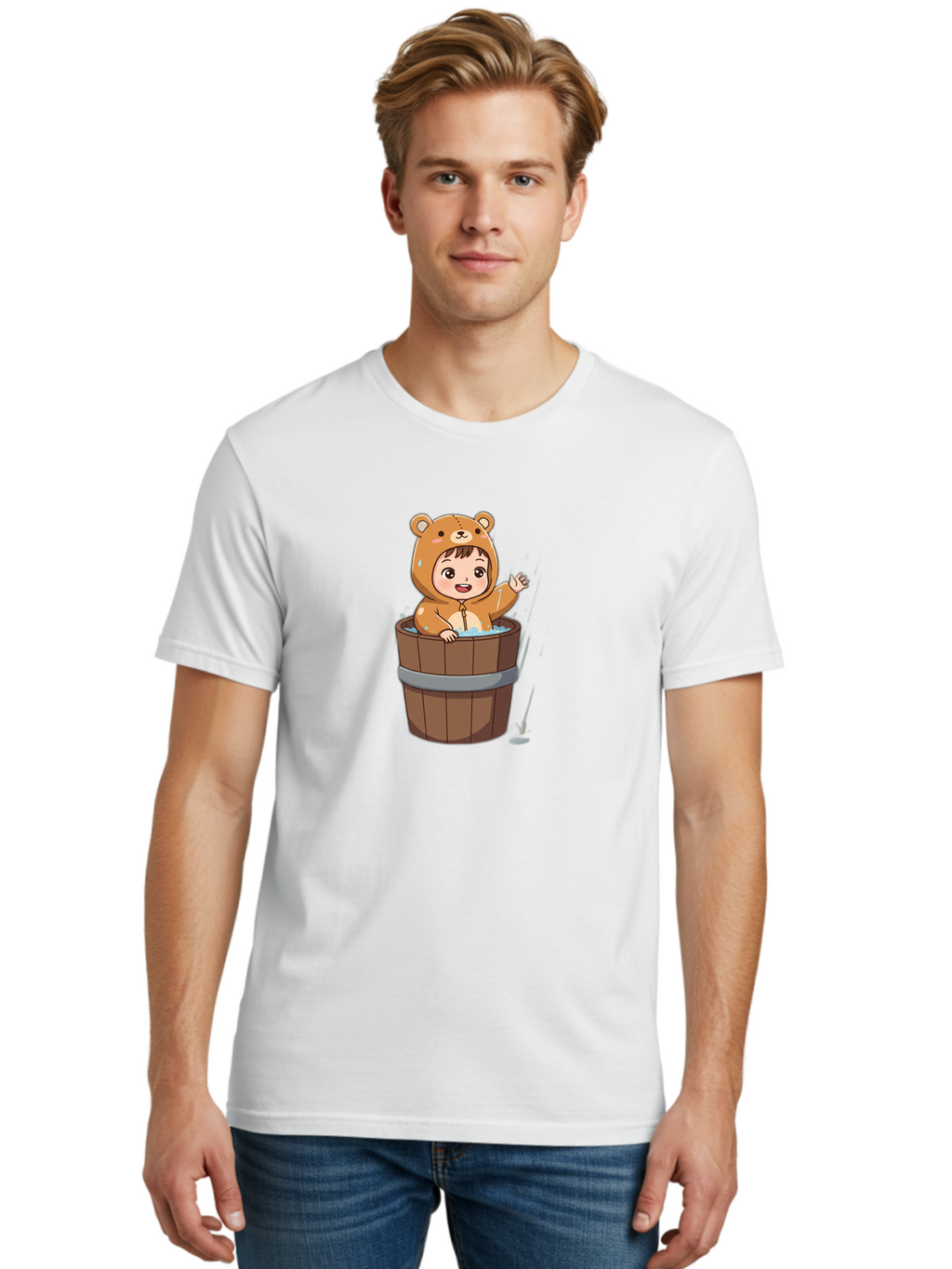 Baby-Bear-Bath Men'S Graphic Tee, 100% Cotton, Comfortable Casual Summer Wear, Machine Washable, Vintage Camera, Old Camera, Antique Camera, Black Camera, Classic Photography, Photography Equipment, Nostalgic Device, Film Camera, Camera Art Bao100