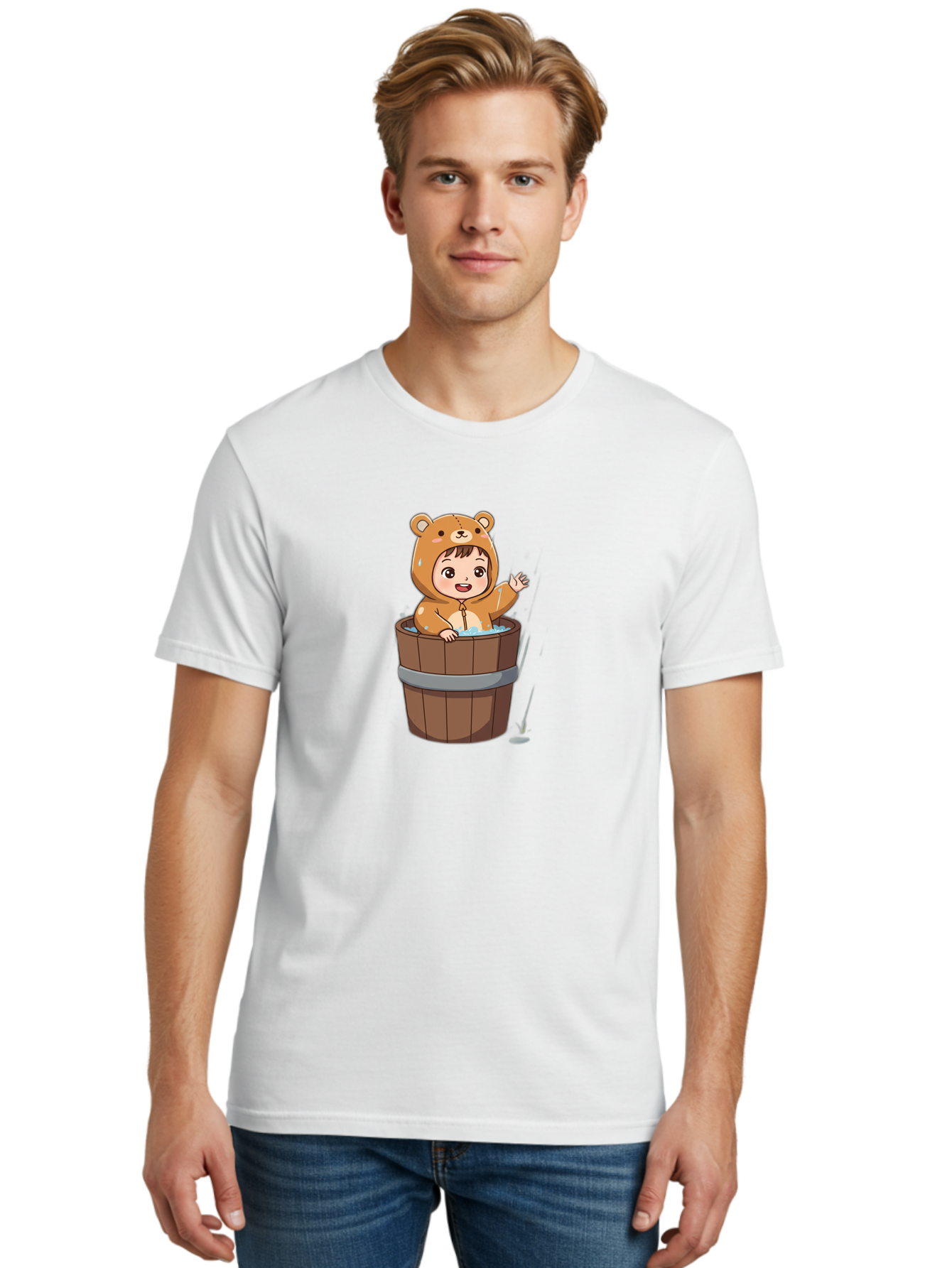 Baby-Bear-Bath Men'S Graphic Tee, 100% Cotton, Comfortable Casual Summer Wear, Machine Washable, Vintage Camera, Old Camera, Antique Camera, Black Camera, Classic Photography, Photography Equipment, Nostalgic Device, Film Camera, Camera Art Bao100