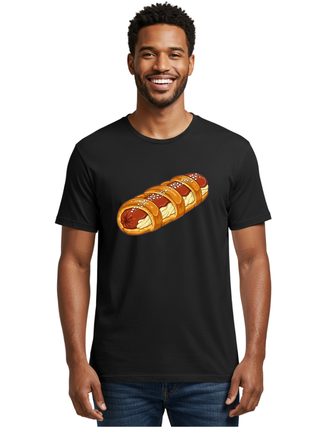 Baked-Sausage-Roll Men'S Graphic Tee, 100% Cotton, Comfortable Casual Summer Wear, Machine Washable, Vintage Camera, Old Camera, Antique Camera, Black Camera, Classic Photography, Photography Equipment, Nostalgic Device, Film Camera, Bao104