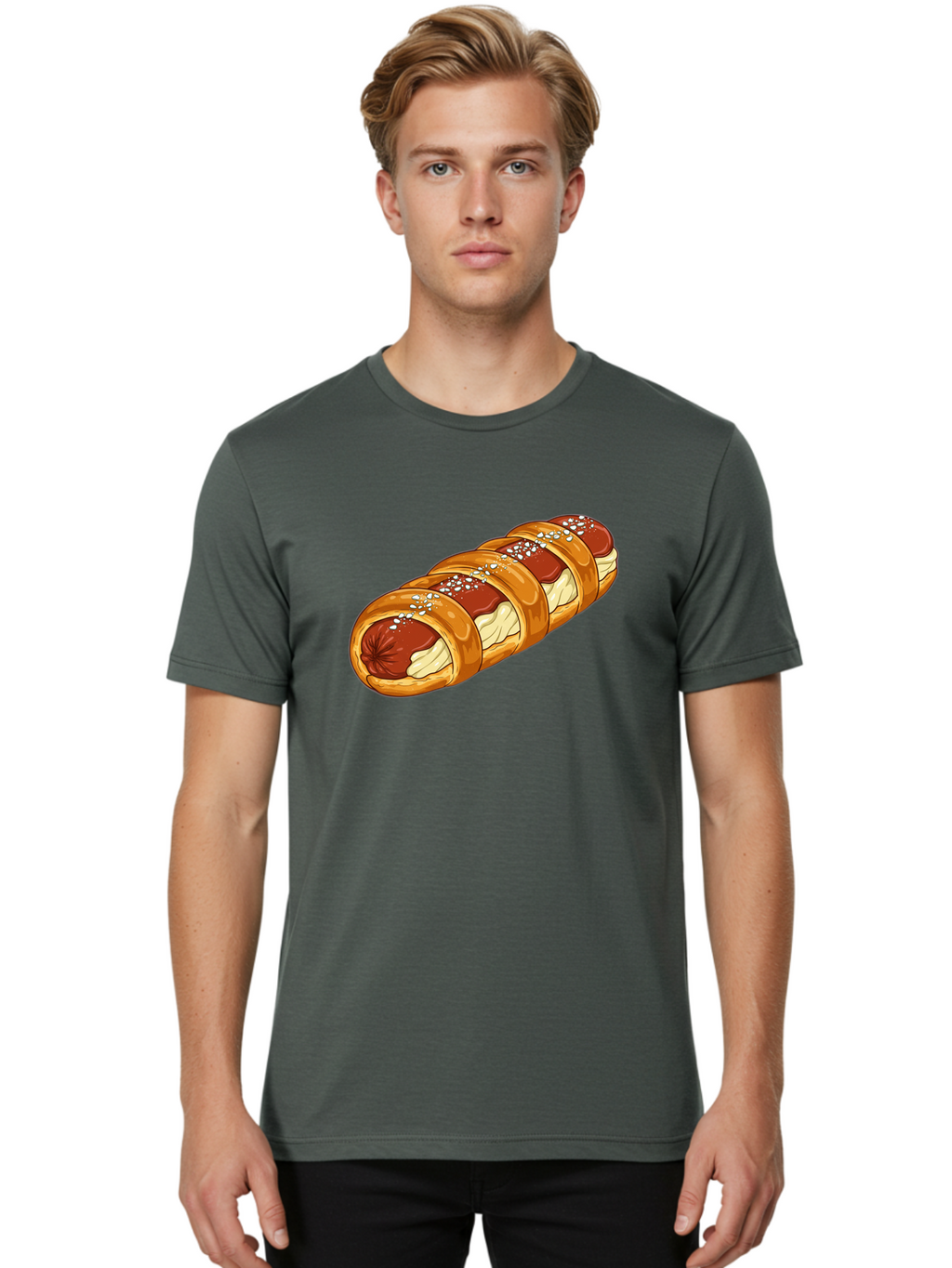 Baked-Sausage-Roll Men'S Graphic Tee, 100% Cotton, Comfortable Casual Summer Wear, Machine Washable, Vintage Camera, Old Camera, Antique Camera, Black Camera, Classic Photography, Photography Equipment, Nostalgic Device, Film Camera, Bao104
