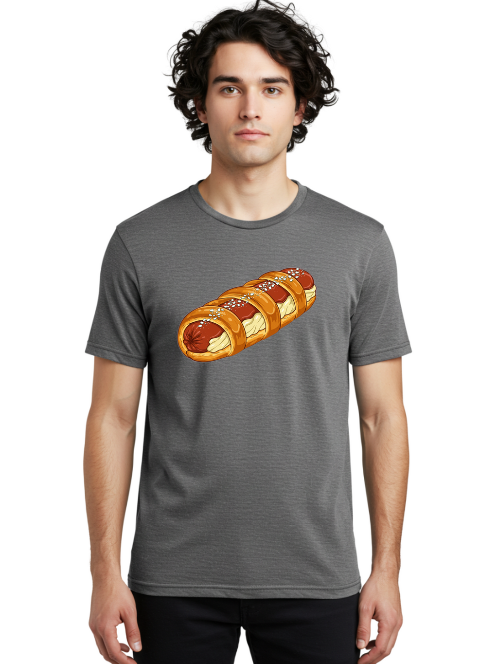 Baked-Sausage-Roll Men'S Graphic Tee, 100% Cotton, Comfortable Casual Summer Wear, Machine Washable, Vintage Camera, Old Camera, Antique Camera, Black Camera, Classic Photography, Photography Equipment, Nostalgic Device, Film Camera, Bao104