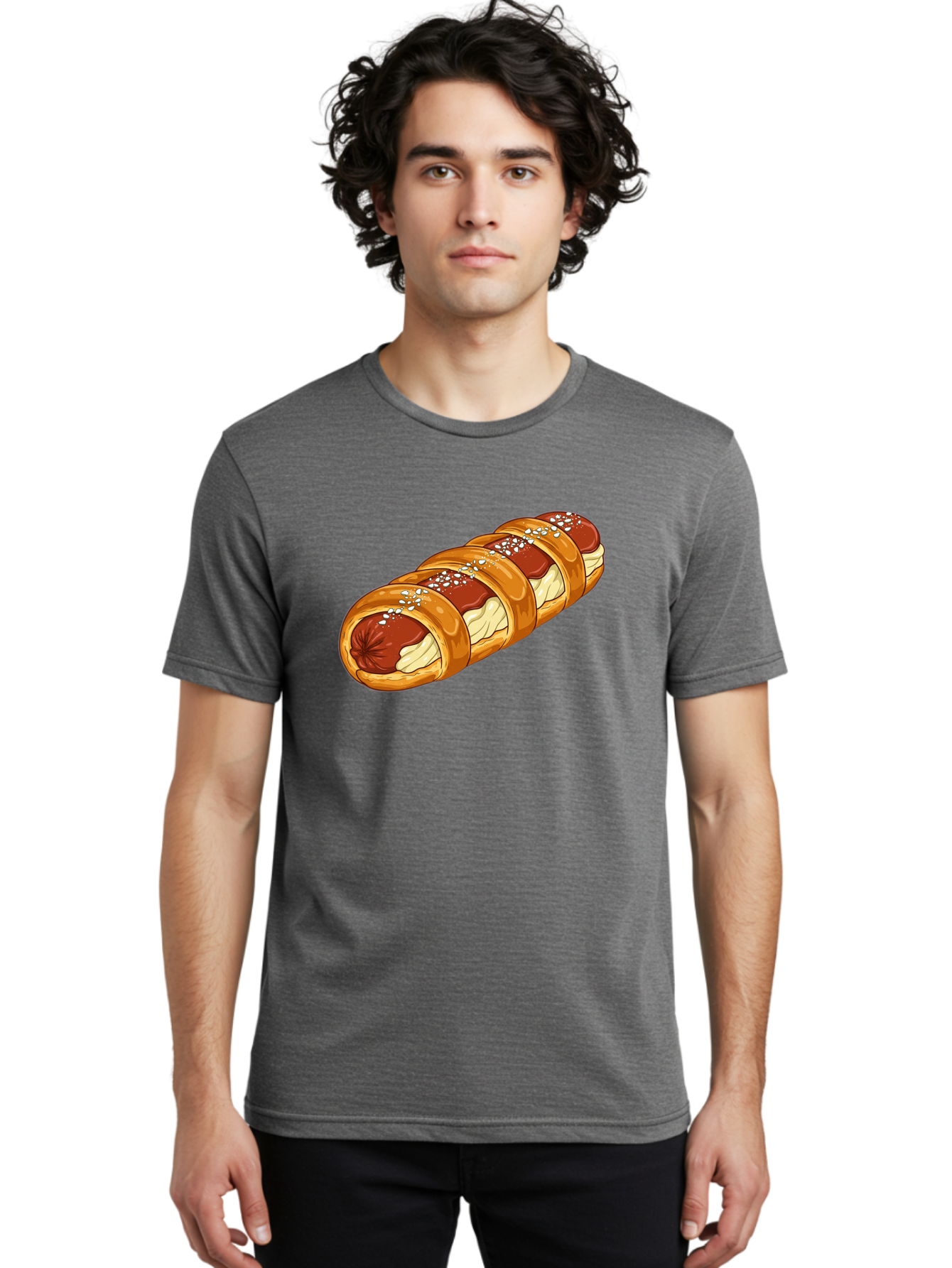 Baked-Sausage-Roll Men'S Graphic Tee, 100% Cotton, Comfortable Casual Summer Wear, Machine Washable, Vintage Camera, Old Camera, Antique Camera, Black Camera, Classic Photography, Photography Equipment, Nostalgic Device, Film Camera, Bao104