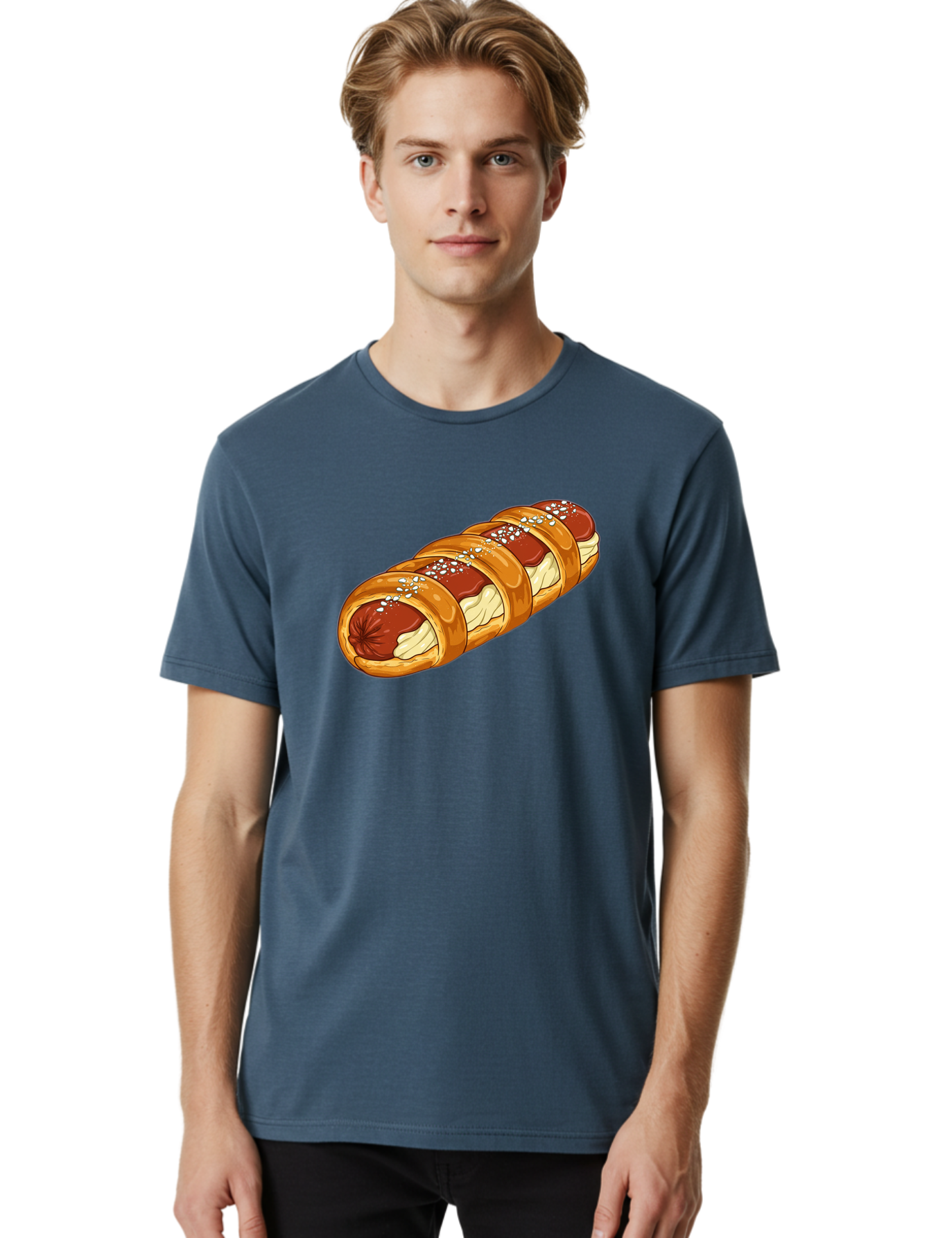 Baked-Sausage-Roll Men'S Graphic Tee, 100% Cotton, Comfortable Casual Summer Wear, Machine Washable, Vintage Camera, Old Camera, Antique Camera, Black Camera, Classic Photography, Photography Equipment, Nostalgic Device, Film Camera, Bao104
