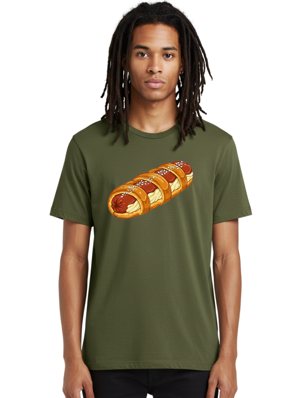 Baked-Sausage-Roll Men'S Graphic Tee, 100% Cotton, Comfortable Casual Summer Wear, Machine Washable, Vintage Camera, Old Camera, Antique Camera, Black Camera, Classic Photography, Photography Equipment, Nostalgic Device, Film Camera, Bao104