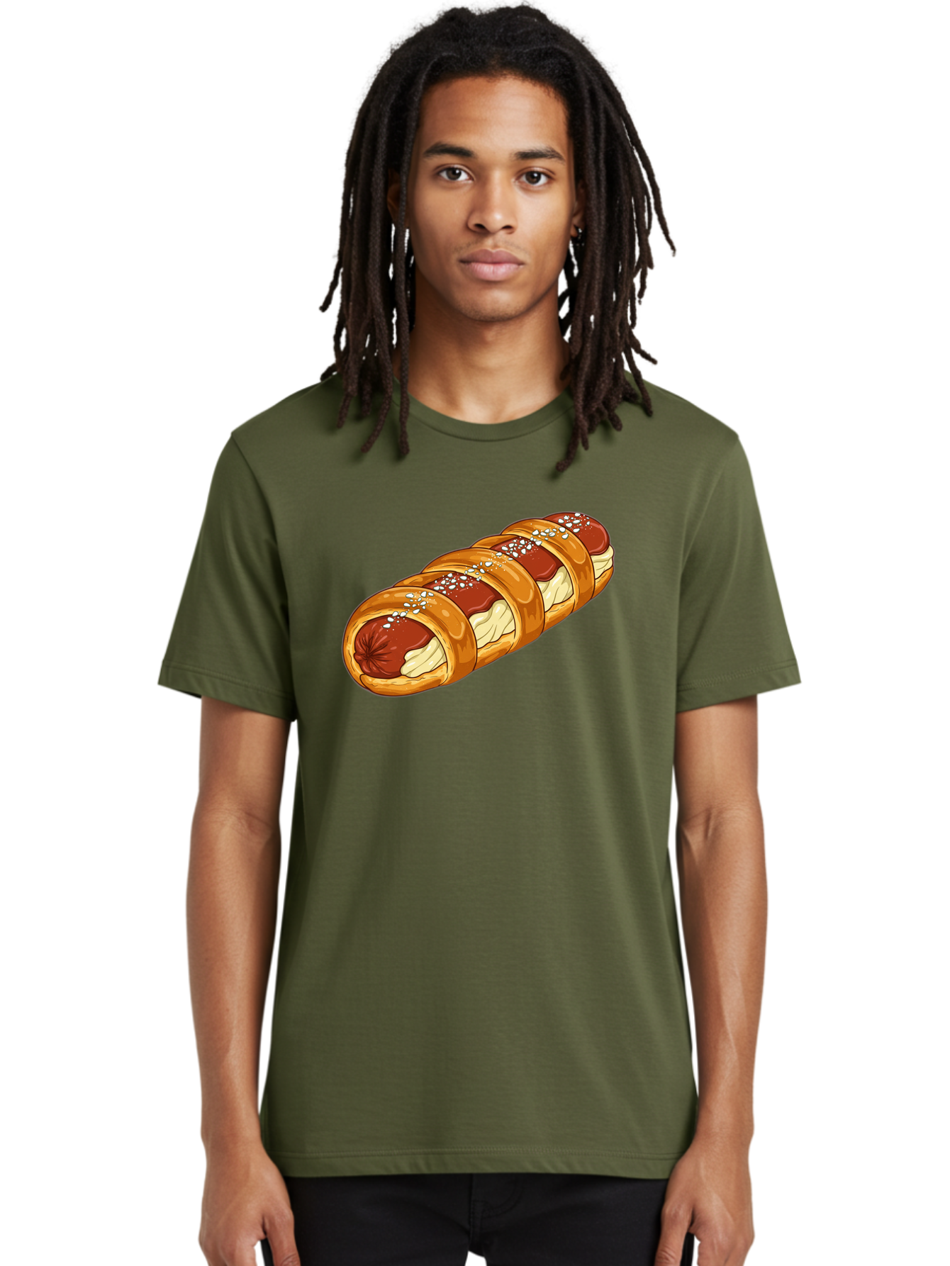 Baked-Sausage-Roll Men'S Graphic Tee, 100% Cotton, Comfortable Casual Summer Wear, Machine Washable, Vintage Camera, Old Camera, Antique Camera, Black Camera, Classic Photography, Photography Equipment, Nostalgic Device, Film Camera, Bao104