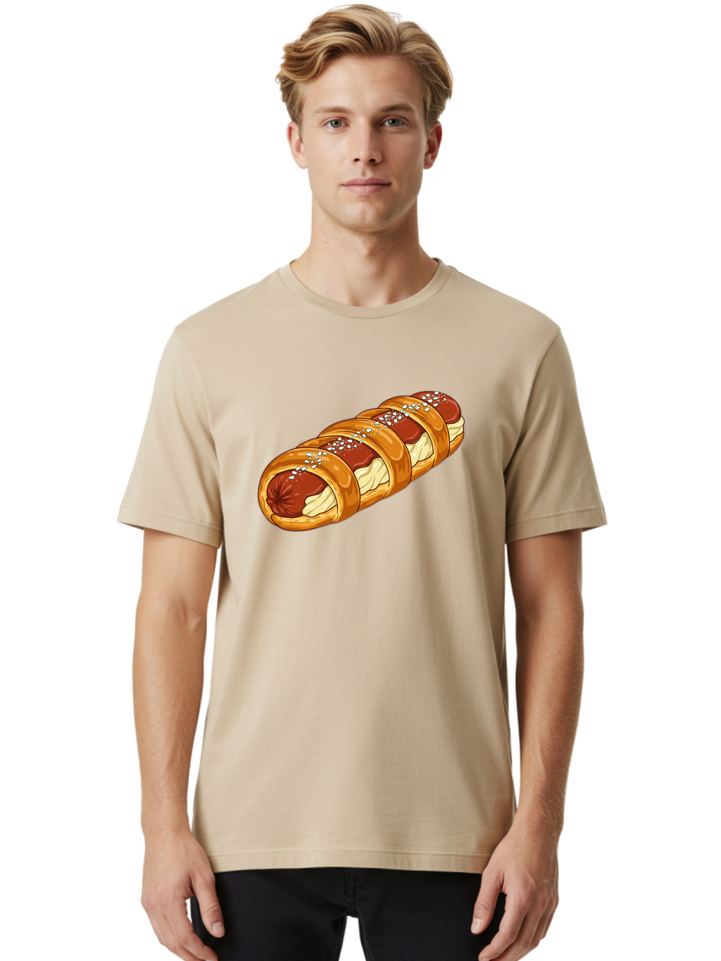 Baked-Sausage-Roll Men'S Graphic Tee, 100% Cotton, Comfortable Casual Summer Wear, Machine Washable, Vintage Camera, Old Camera, Antique Camera, Black Camera, Classic Photography, Photography Equipment, Nostalgic Device, Film Camera, Bao104
