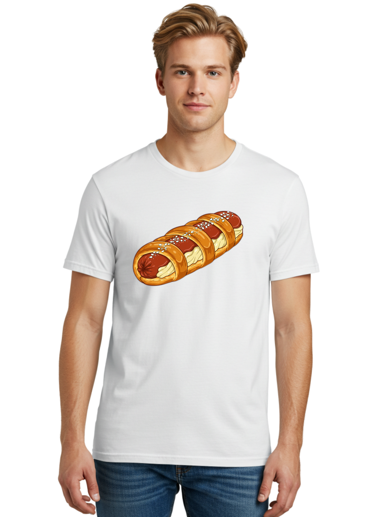Baked-Sausage-Roll Men'S Graphic Tee, 100% Cotton, Comfortable Casual Summer Wear, Machine Washable, Vintage Camera, Old Camera, Antique Camera, Black Camera, Classic Photography, Photography Equipment, Nostalgic Device, Film Camera, Bao104