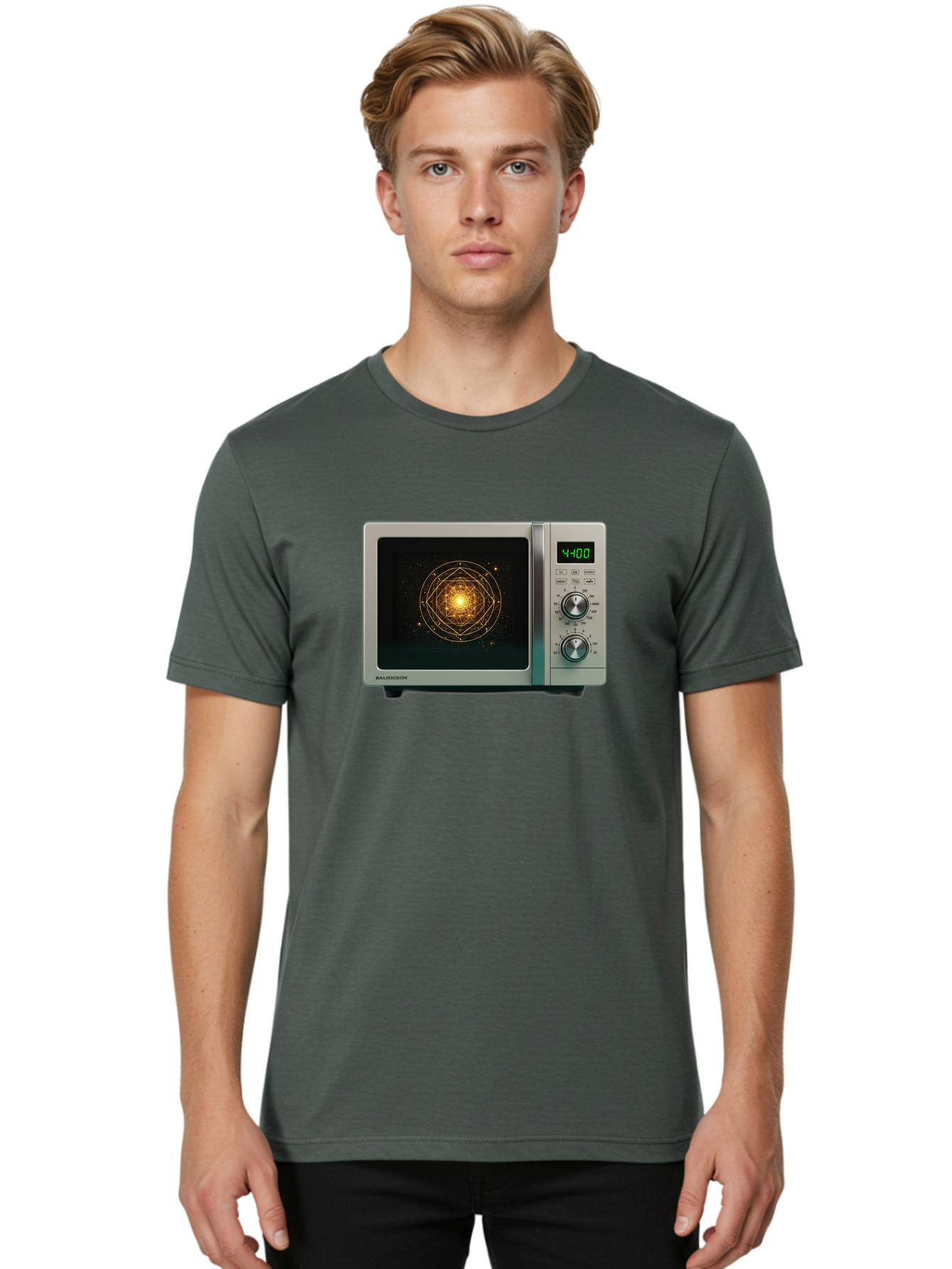 Balay-Microwave Men'S Graphic Tee, 100% Cotton, Comfortable Casual Summer Wear, Machine Washable, Vintage Camera, Old Camera, Antique Camera, Black Camera, Classic Photography, Photography Equipment, Nostalgic Device, Film Camera, Camera Art Bao105