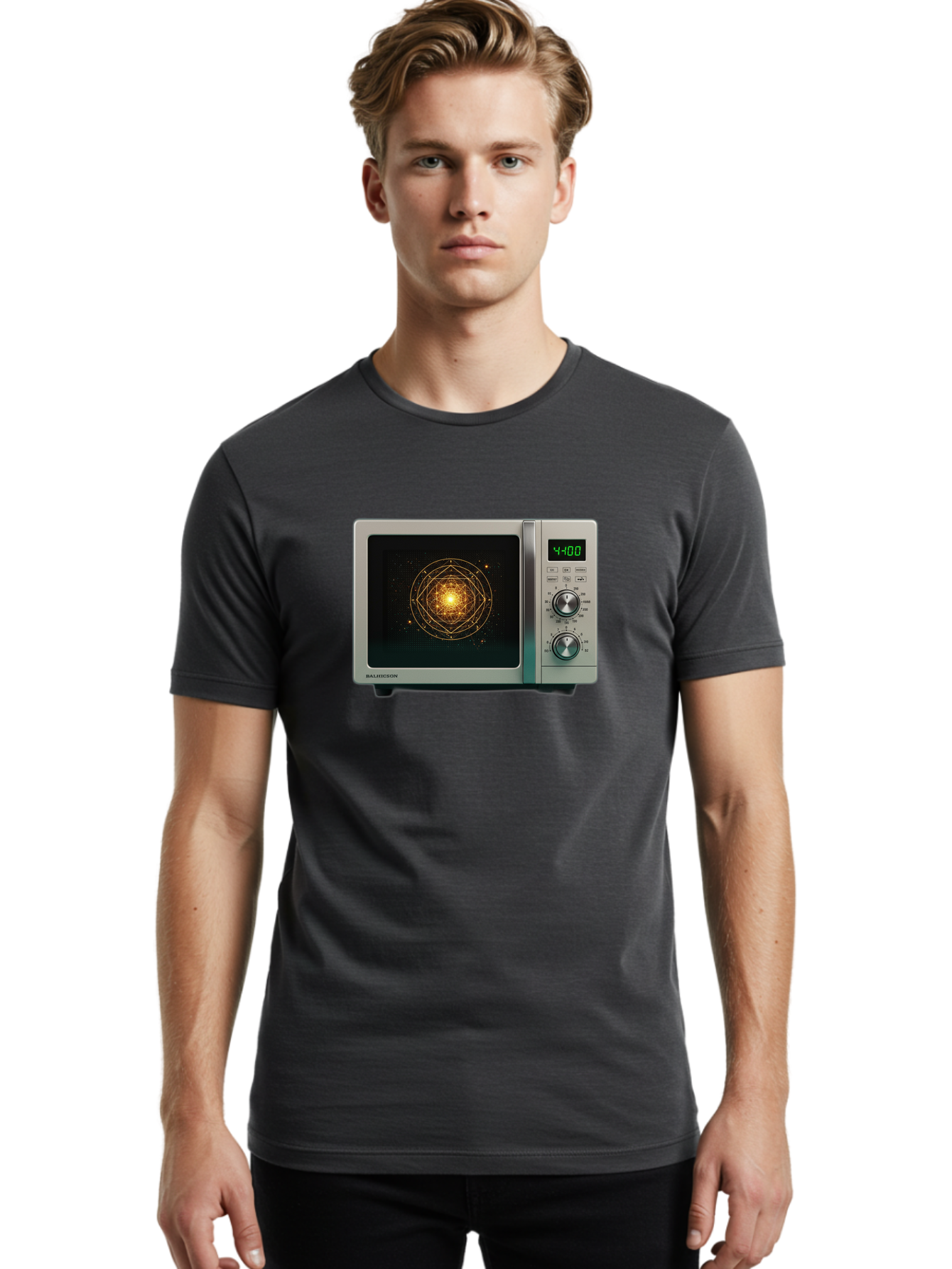 Balay-Microwave Men'S Graphic Tee, 100% Cotton, Comfortable Casual Summer Wear, Machine Washable, Vintage Camera, Old Camera, Antique Camera, Black Camera, Classic Photography, Photography Equipment, Nostalgic Device, Film Camera, Camera Art Bao105