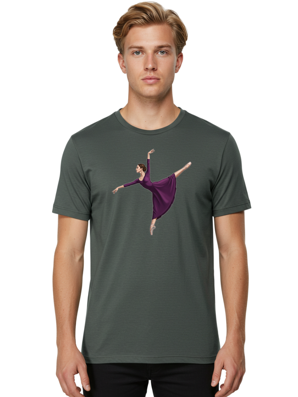 Ballerina-In-Purple Men'S Graphic Tee, 100% Cotton, Comfortable Casual Summer Wear, Machine Washable, Vintage Camera, Old Camera, Antique Camera, Black Camera, Classic Photography, Photography Equipment, Nostalgic Device, Film Camera, Bao107