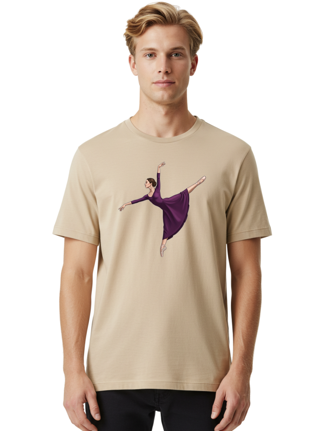 Ballerina-In-Purple Men'S Graphic Tee, 100% Cotton, Comfortable Casual Summer Wear, Machine Washable, Vintage Camera, Old Camera, Antique Camera, Black Camera, Classic Photography, Photography Equipment, Nostalgic Device, Film Camera, Bao107
