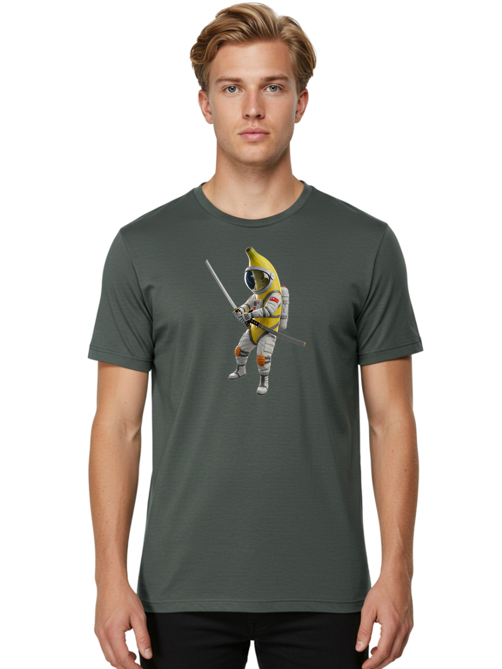 Banana-Astronaut Men'S Graphic Tee, 100% Cotton, Comfortable Casual Summer Wear, Machine Washable, Vintage Camera, Old Camera, Antique Camera, Black Camera, Classic Photography, Photography Equipment, Nostalgic Device, Film Camera, Camera Art Bao109