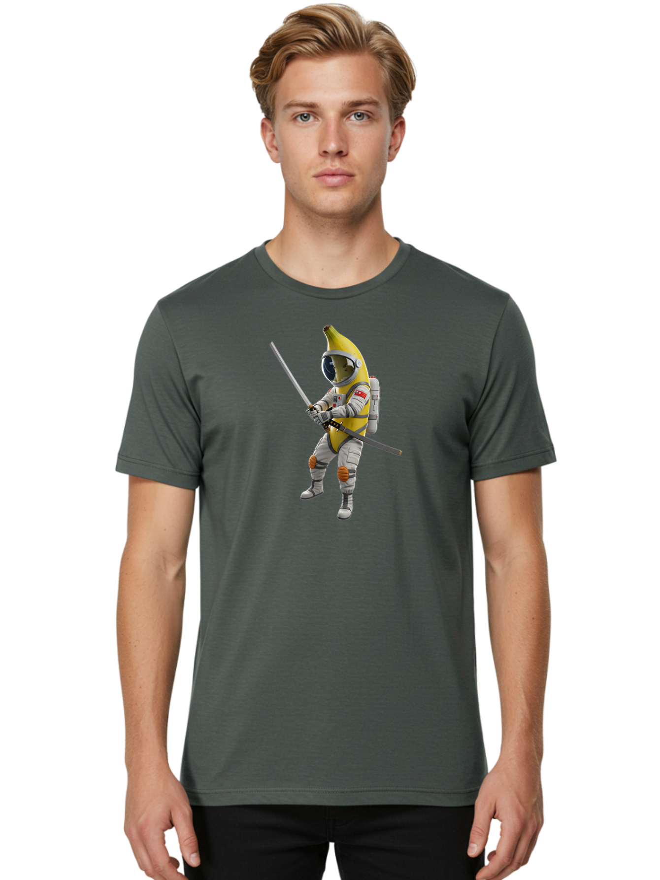 Banana-Astronaut Men'S Graphic Tee, 100% Cotton, Comfortable Casual Summer Wear, Machine Washable, Vintage Camera, Old Camera, Antique Camera, Black Camera, Classic Photography, Photography Equipment, Nostalgic Device, Film Camera, Camera Art Bao109