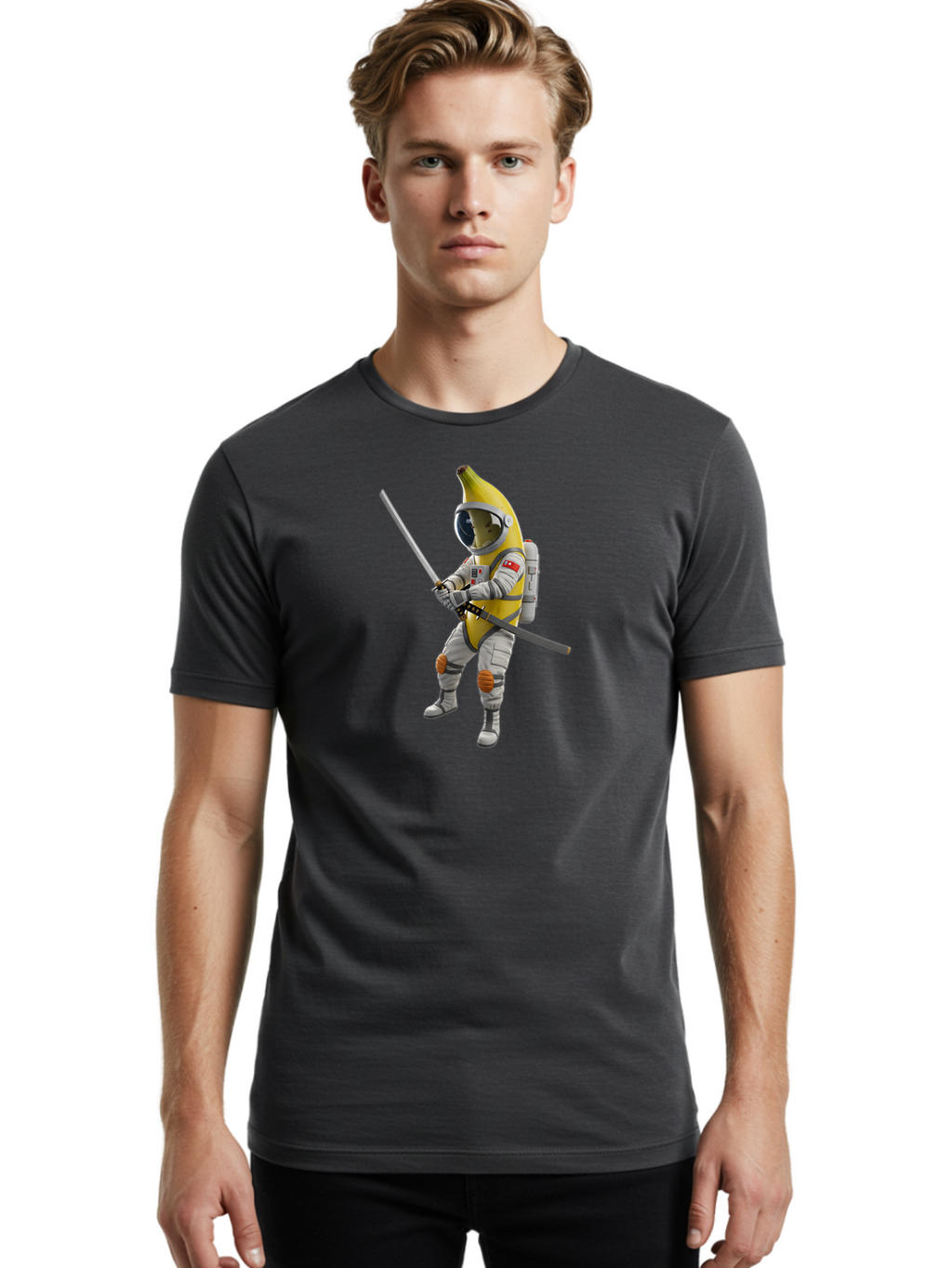 Banana-Astronaut Men'S Graphic Tee, 100% Cotton, Comfortable Casual Summer Wear, Machine Washable, Vintage Camera, Old Camera, Antique Camera, Black Camera, Classic Photography, Photography Equipment, Nostalgic Device, Film Camera, Camera Art Bao109