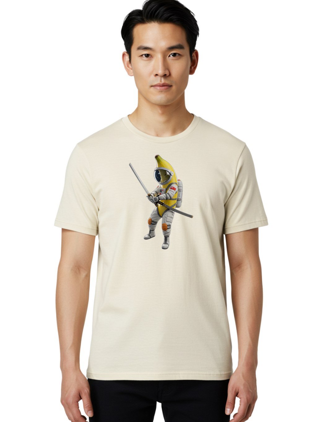 Banana-Astronaut Men'S Graphic Tee, 100% Cotton, Comfortable Casual Summer Wear, Machine Washable, Vintage Camera, Old Camera, Antique Camera, Black Camera, Classic Photography, Photography Equipment, Nostalgic Device, Film Camera, Camera Art Bao109
