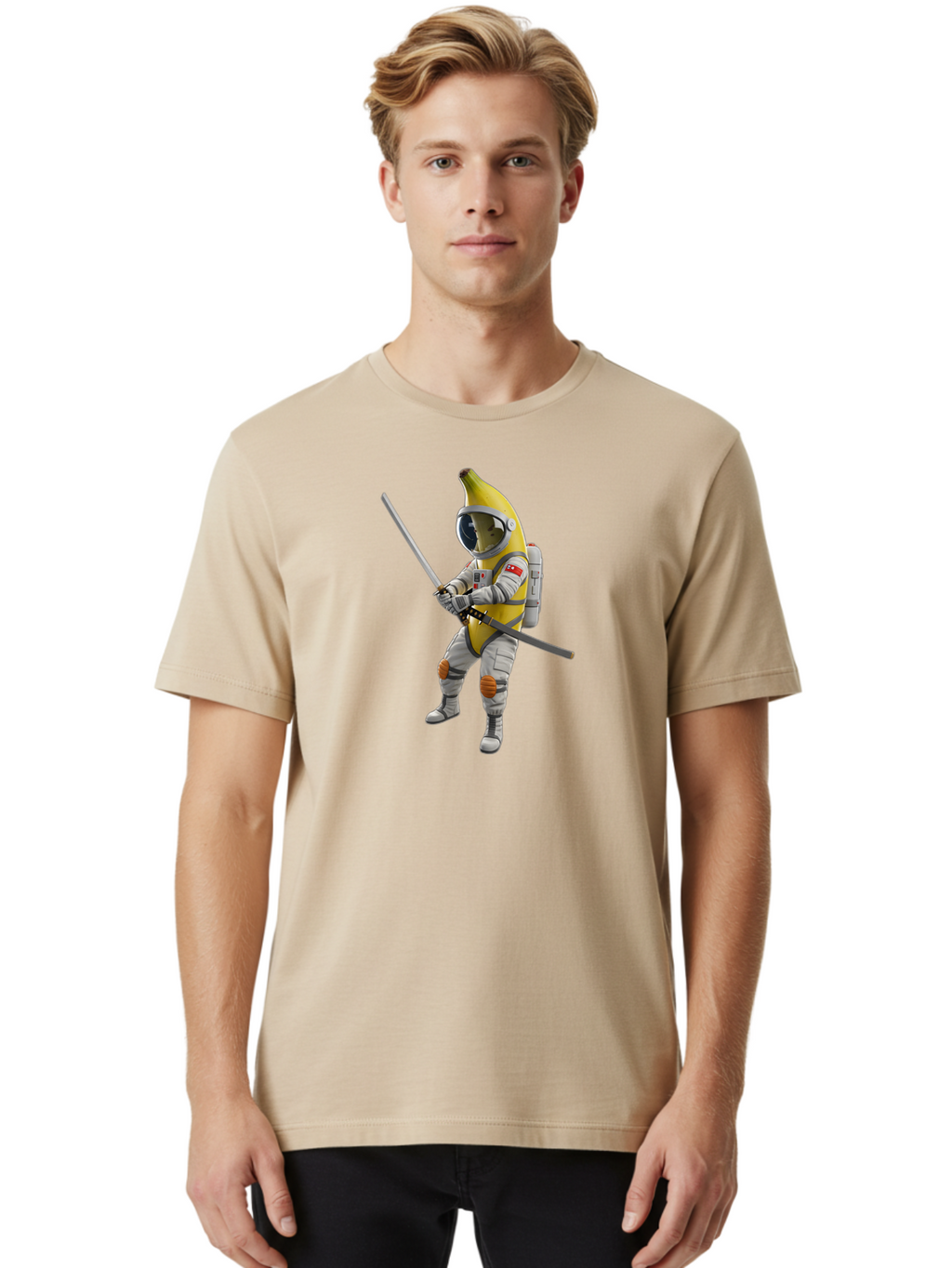 Banana-Astronaut Men'S Graphic Tee, 100% Cotton, Comfortable Casual Summer Wear, Machine Washable, Vintage Camera, Old Camera, Antique Camera, Black Camera, Classic Photography, Photography Equipment, Nostalgic Device, Film Camera, Camera Art Bao109