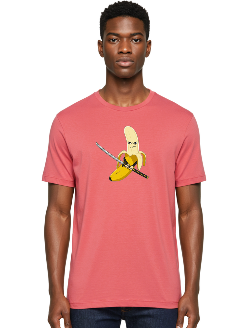 Banana-Samurai-1 Men'S Graphic Tee, 100% Cotton, Comfortable Casual Summer Wear, Machine Washable, Vintage Camera, Old Camera, Antique Camera, Black Camera, Classic Photography, Photography Equipment, Nostalgic Device, Film Camera, Camera Art Bao112
