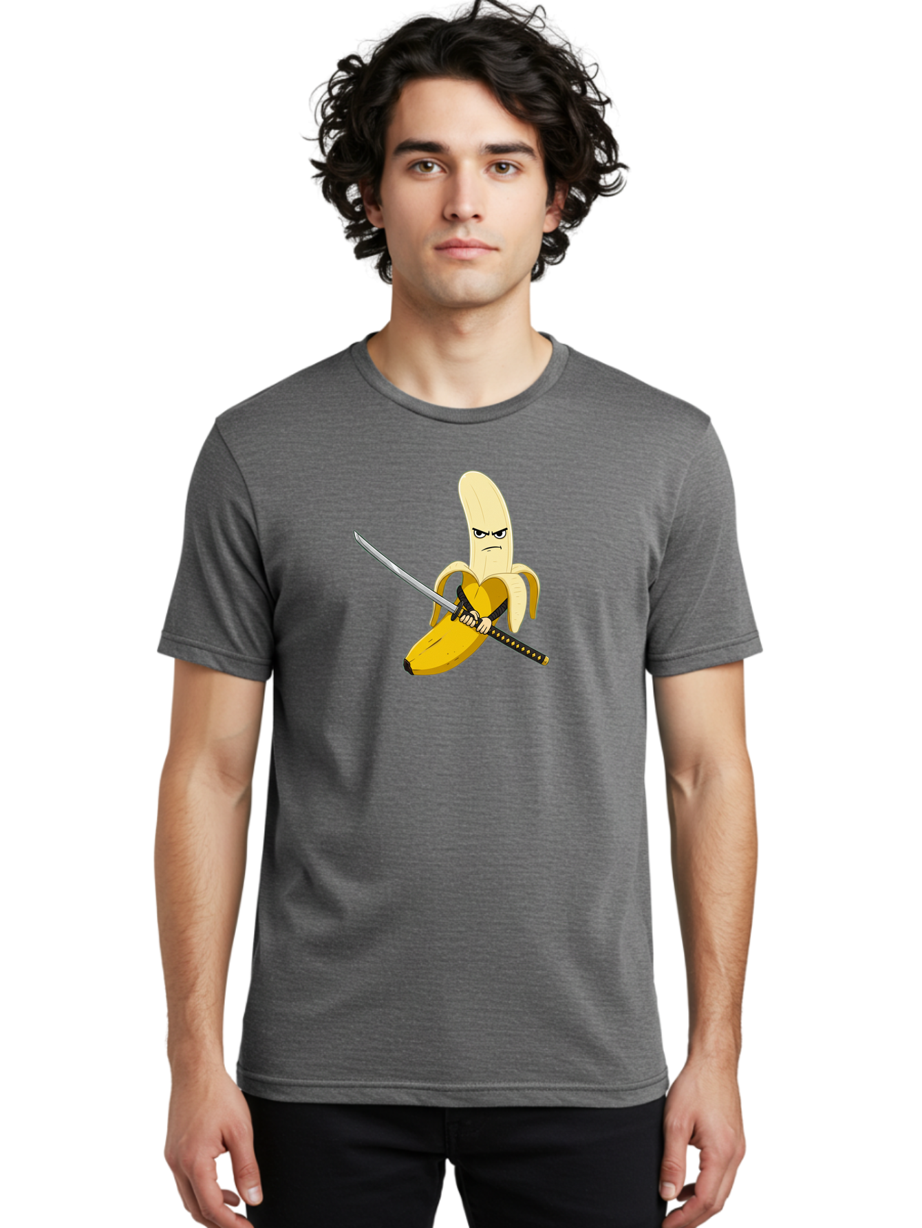 Banana-Samurai-1 Men'S Graphic Tee, 100% Cotton, Comfortable Casual Summer Wear, Machine Washable, Vintage Camera, Old Camera, Antique Camera, Black Camera, Classic Photography, Photography Equipment, Nostalgic Device, Film Camera, Camera Art Bao112