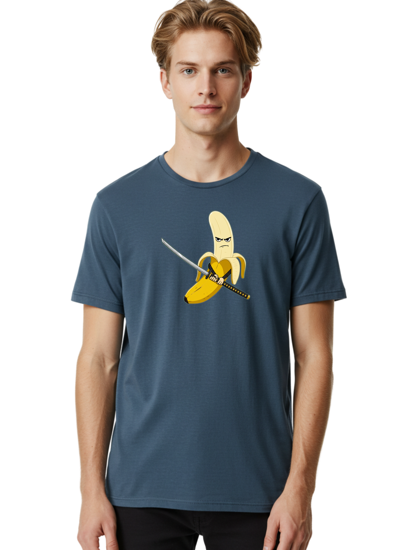 Banana-Samurai-1 Men'S Graphic Tee, 100% Cotton, Comfortable Casual Summer Wear, Machine Washable, Vintage Camera, Old Camera, Antique Camera, Black Camera, Classic Photography, Photography Equipment, Nostalgic Device, Film Camera, Camera Art Bao112