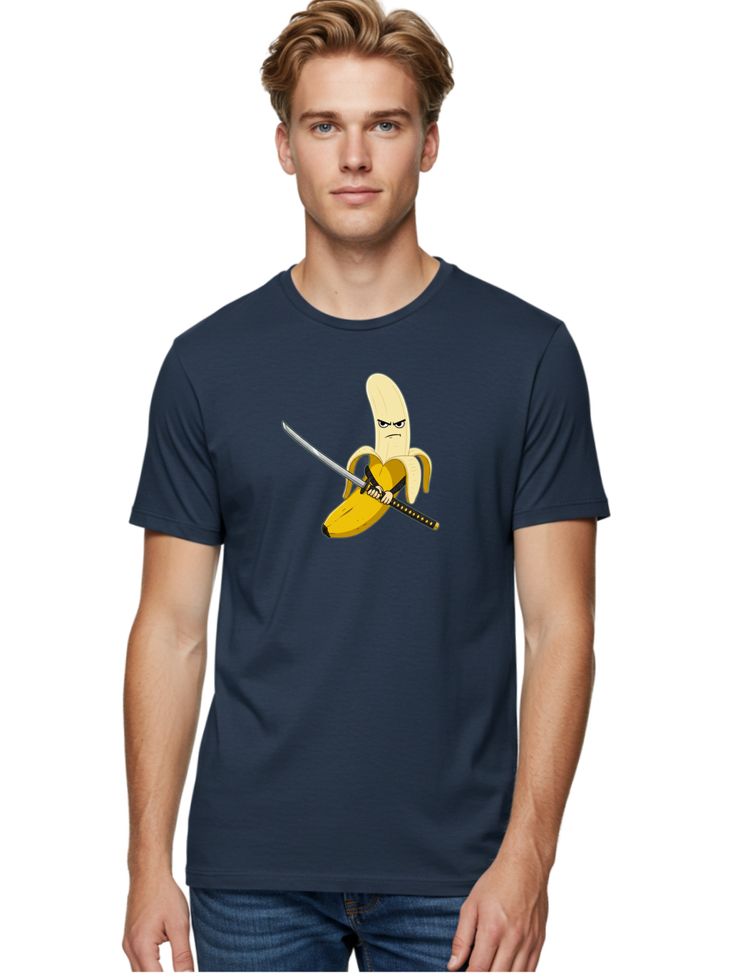 Banana-Samurai-1 Men'S Graphic Tee, 100% Cotton, Comfortable Casual Summer Wear, Machine Washable, Vintage Camera, Old Camera, Antique Camera, Black Camera, Classic Photography, Photography Equipment, Nostalgic Device, Film Camera, Camera Art Bao112