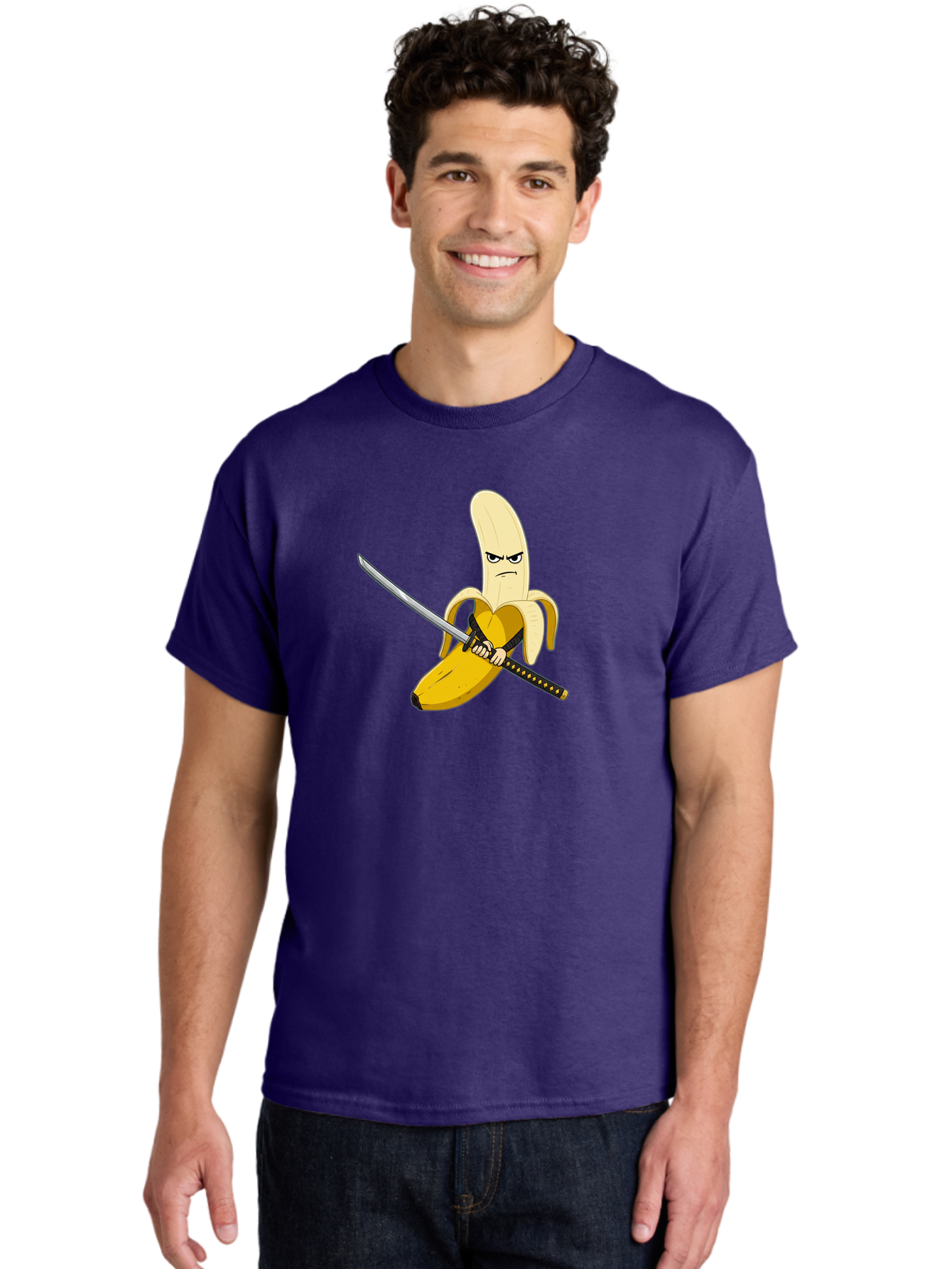 Banana-Samurai-1 Men'S Graphic Tee, 100% Cotton, Comfortable Casual Summer Wear, Machine Washable, Vintage Camera, Old Camera, Antique Camera, Black Camera, Classic Photography, Photography Equipment, Nostalgic Device, Film Camera, Camera Art Bao112