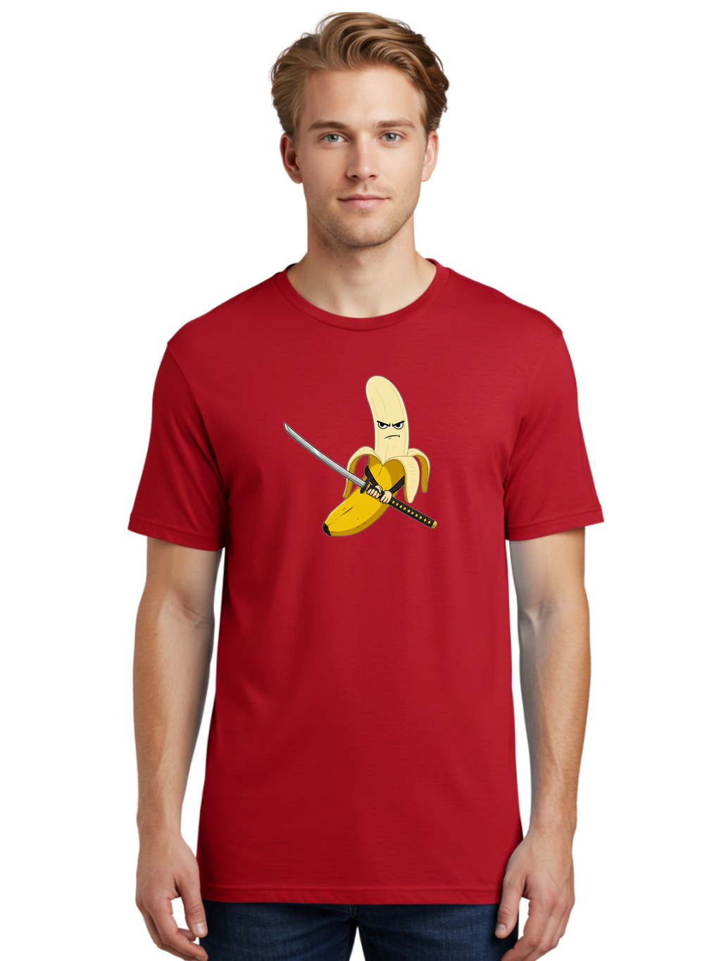 Banana-Samurai-1 Men'S Graphic Tee, 100% Cotton, Comfortable Casual Summer Wear, Machine Washable, Vintage Camera, Old Camera, Antique Camera, Black Camera, Classic Photography, Photography Equipment, Nostalgic Device, Film Camera, Camera Art Bao112