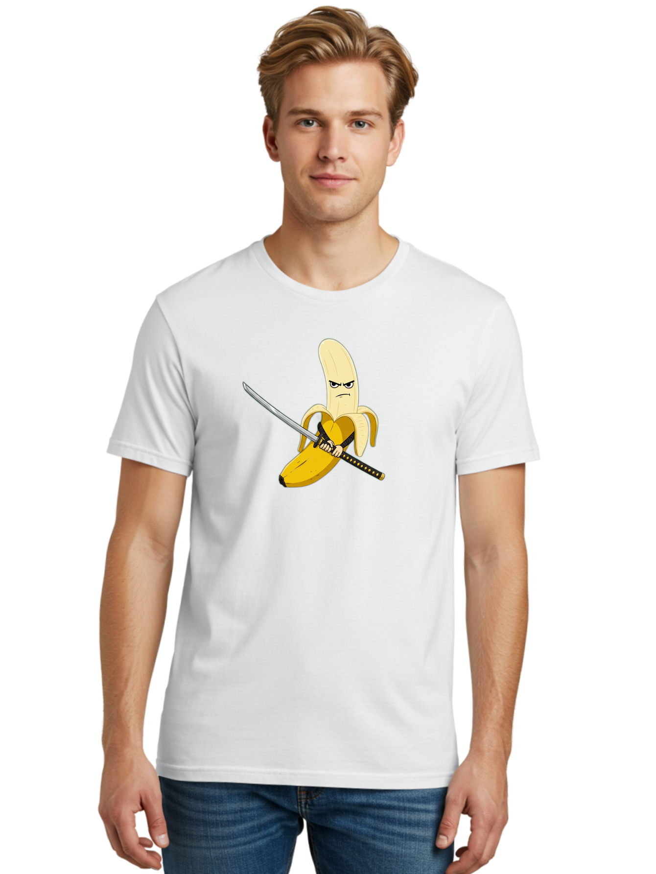 Banana-Samurai-1 Men'S Graphic Tee, 100% Cotton, Comfortable Casual Summer Wear, Machine Washable, Vintage Camera, Old Camera, Antique Camera, Black Camera, Classic Photography, Photography Equipment, Nostalgic Device, Film Camera, Camera Art Bao112