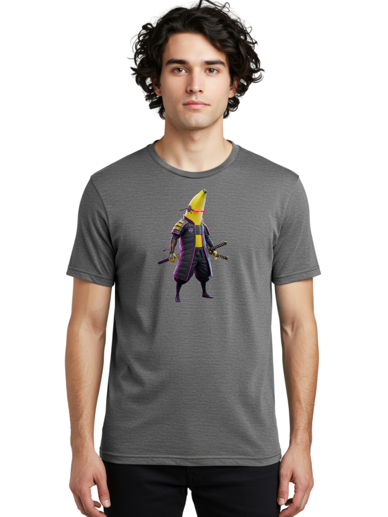 Banana-Samurai-2 Men'S Graphic Tee, 100% Cotton, Comfortable Casual Summer Wear, Machine Washable, Vintage Camera, Old Camera, Antique Camera, Black Camera, Classic Photography, Photography Equipment, Nostalgic Device, Film Camera, Camera Art Bao113