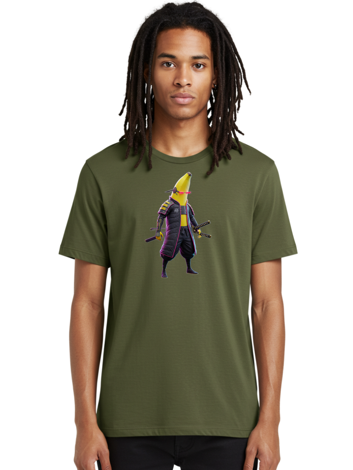 Banana-Samurai-2 Men'S Graphic Tee, 100% Cotton, Comfortable Casual Summer Wear, Machine Washable, Vintage Camera, Old Camera, Antique Camera, Black Camera, Classic Photography, Photography Equipment, Nostalgic Device, Film Camera, Camera Art Bao113