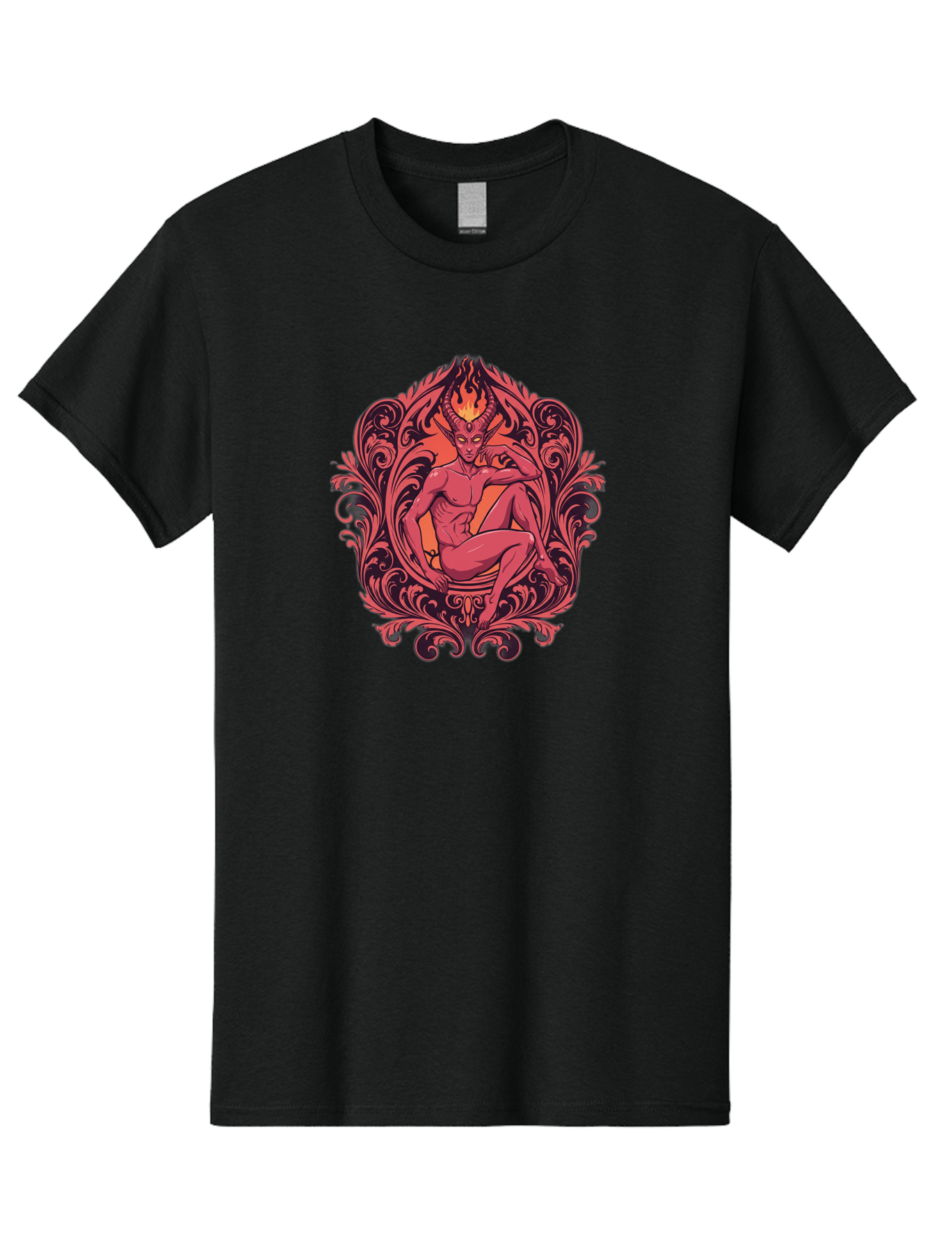 Baphomet-Illustration Men'S Graphic Tee, 100% Cotton, Comfortable Casual Summer Wear, Machine Washable, Vintage Camera, Old Camera, Antique Camera, Black Camera, Classic Photography, Photography Equipment, Nostalgic Device, Film Camera, Bao115
