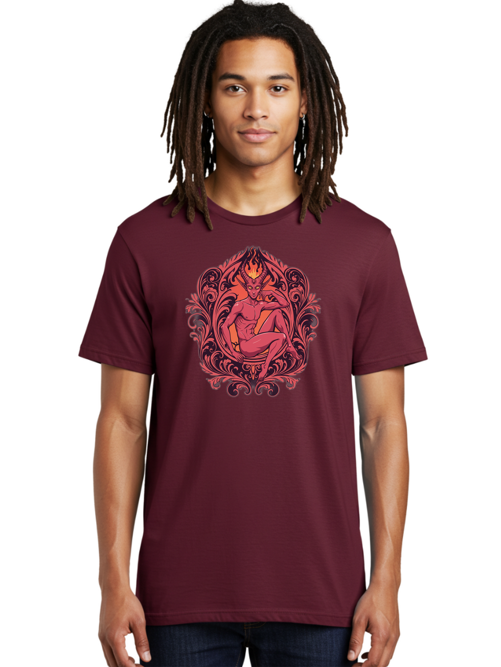 Baphomet-Illustration Men'S Graphic Tee, 100% Cotton, Comfortable Casual Summer Wear, Machine Washable, Vintage Camera, Old Camera, Antique Camera, Black Camera, Classic Photography, Photography Equipment, Nostalgic Device, Film Camera, Bao115